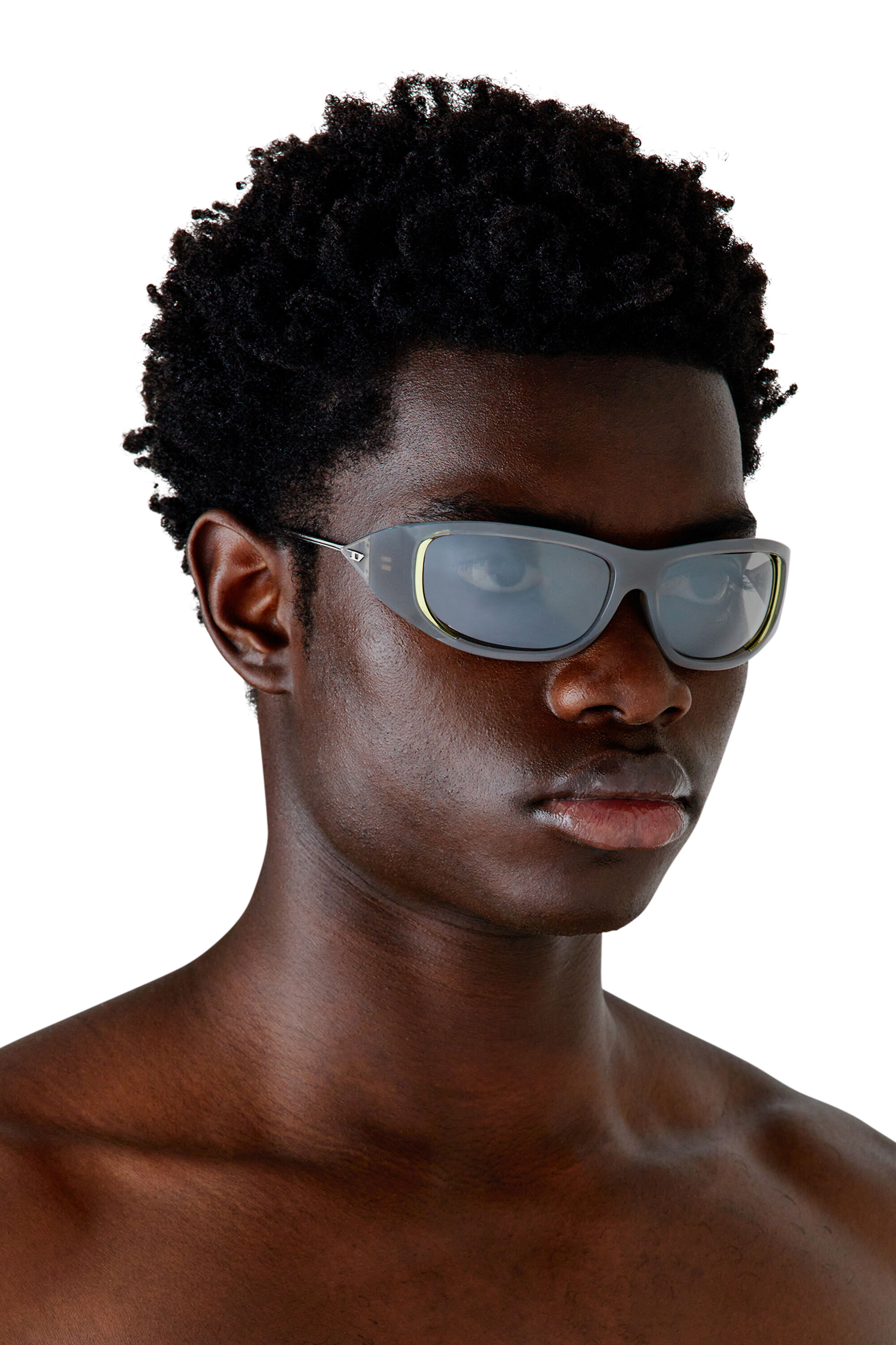 Diesel - 0DL3001 SIZE 61, Unisex Wraparound-Stil Brille in Grau - 4