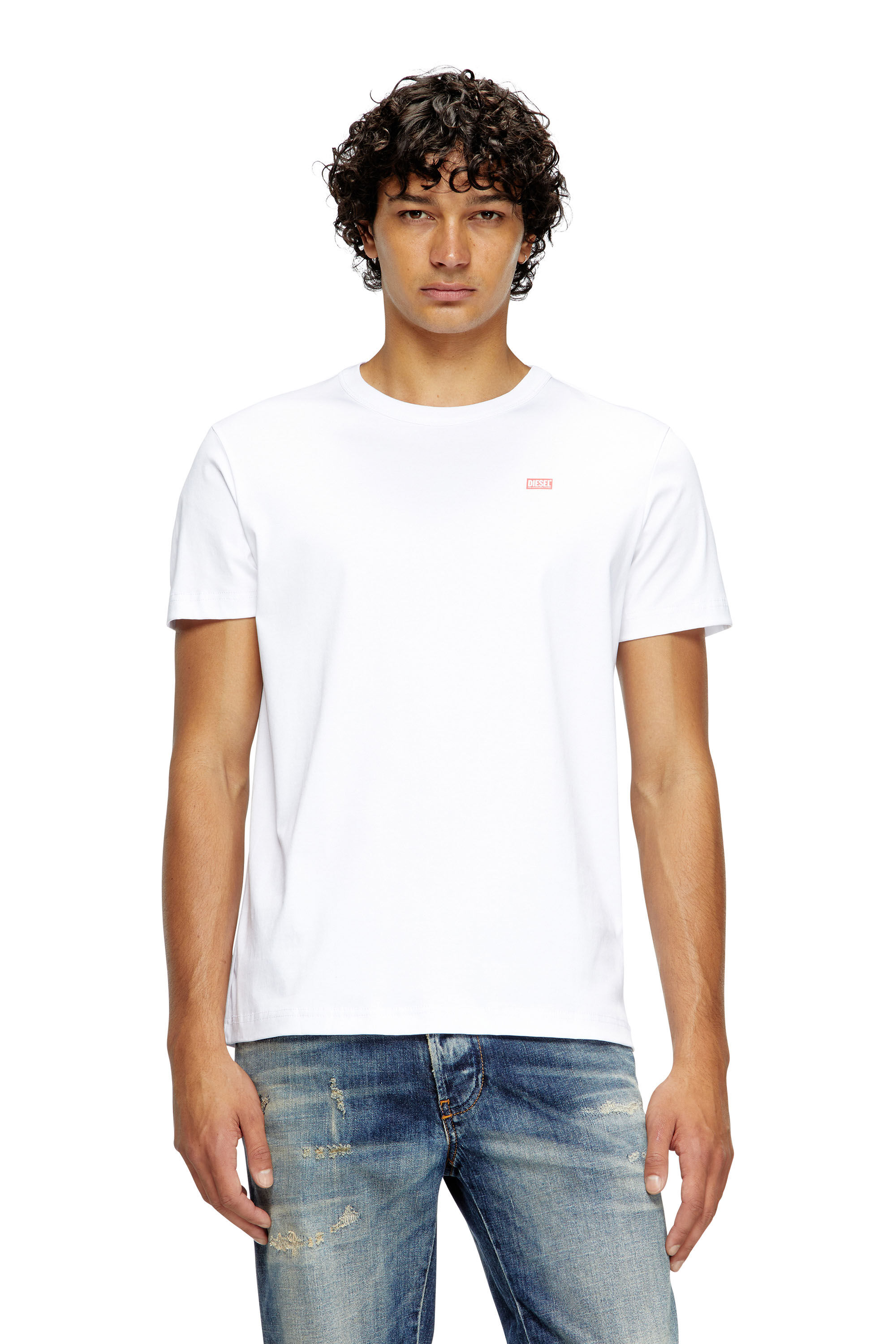 Diesel - T-MIEGOR-K77, T-shirt en coton mercerisé Homme in Blanc - 3