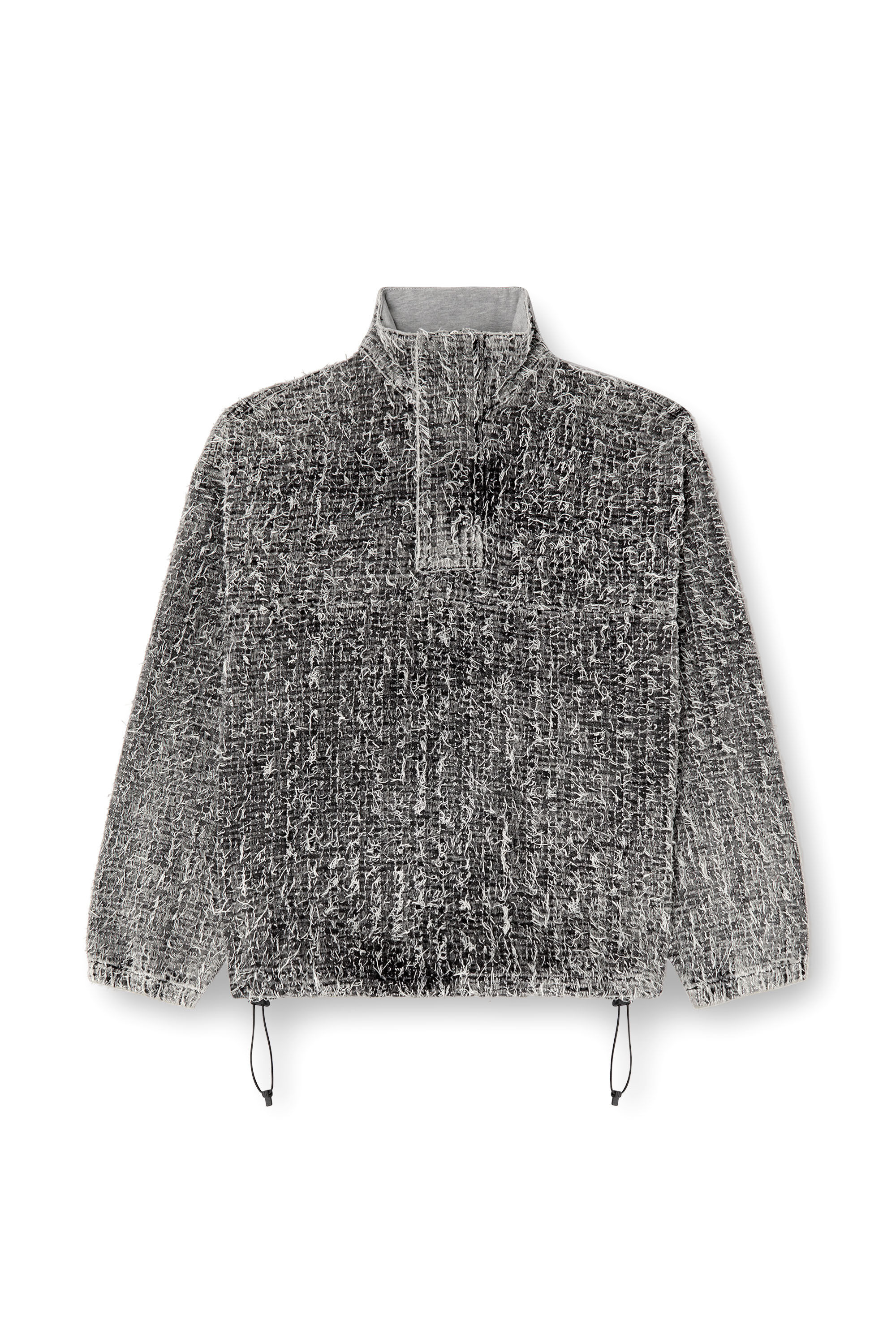 Diesel - D-FLOW-S2, Giacca-pullover in denim bouclé Unisex in Grigio - 2