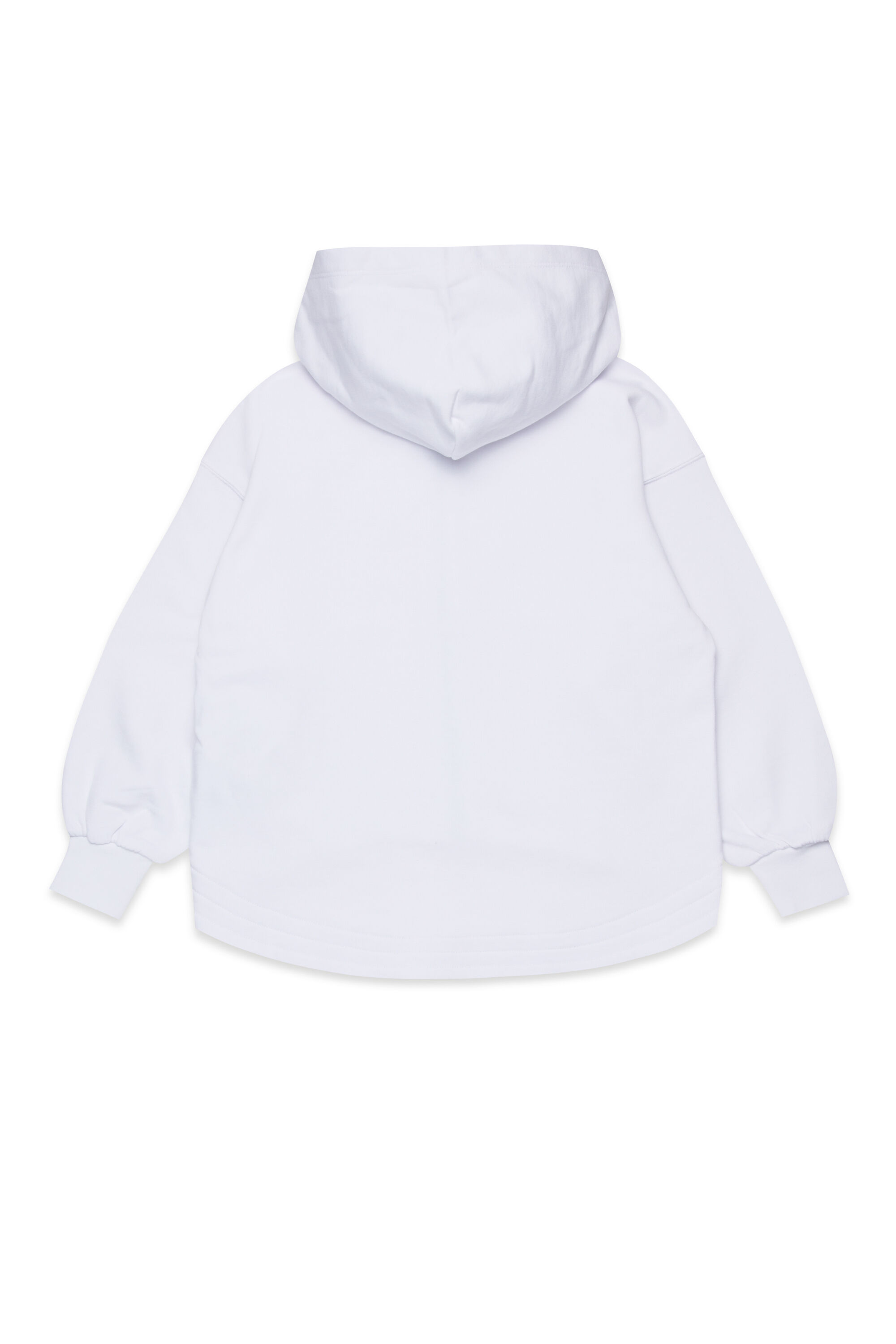 Diesel - SFPERU, Felpa con cappuccio con zip e logo Oval D cut-out Donna in Bianco - 2