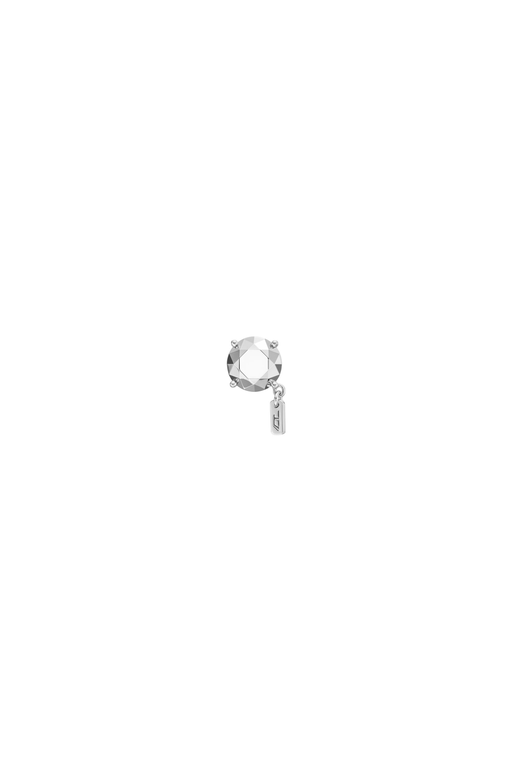 Diesel - DL1352040 STERLING SILVER JEWEL, Unisex Ohrstecker aus Sterlingsilber mit Diamantschliff in Silber - 2