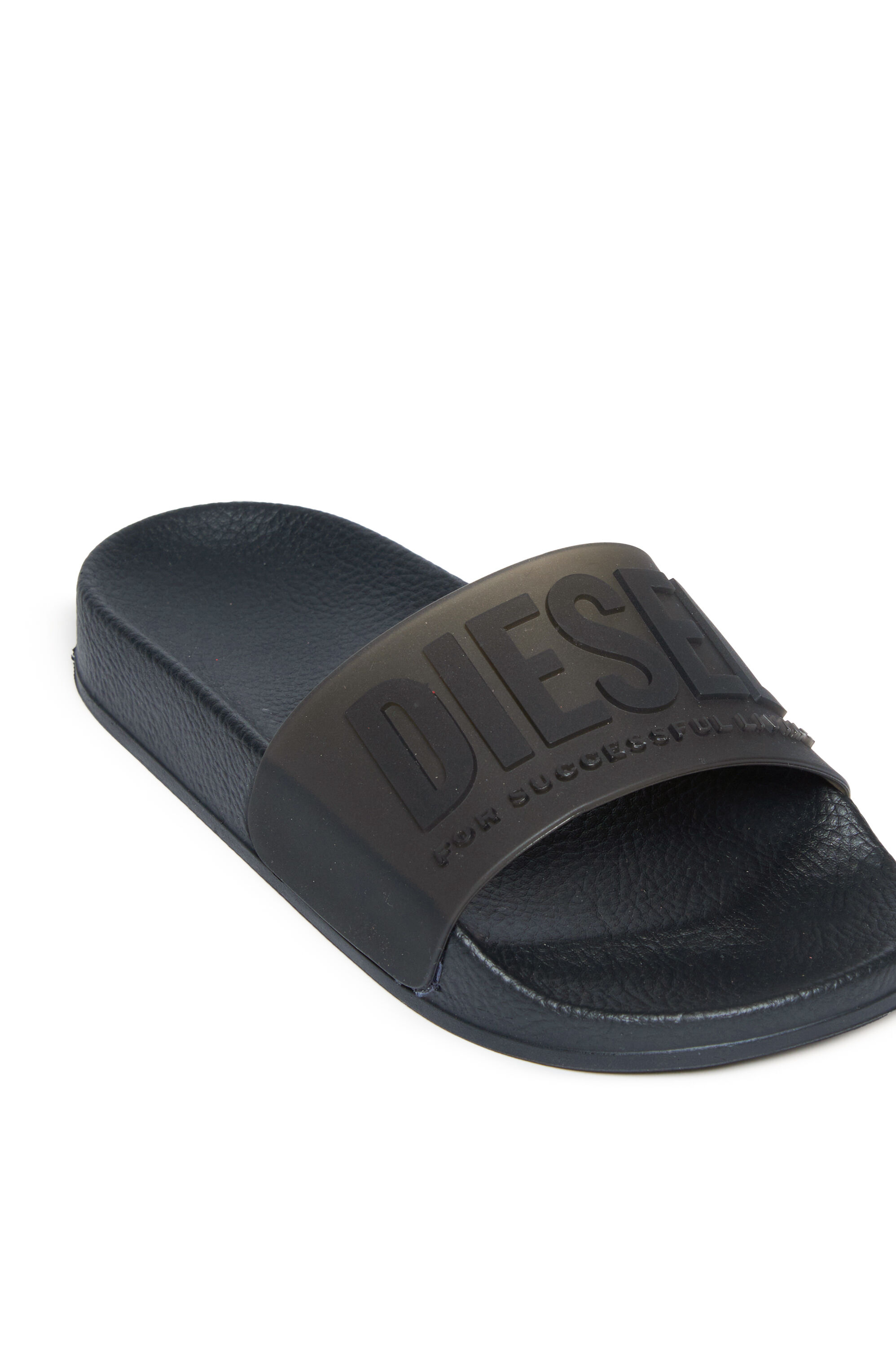 Diesel - SA-MAYEMI CC, Claquettes de piscine en caoutchouc semi-transparentes Mixte in Noir - 4