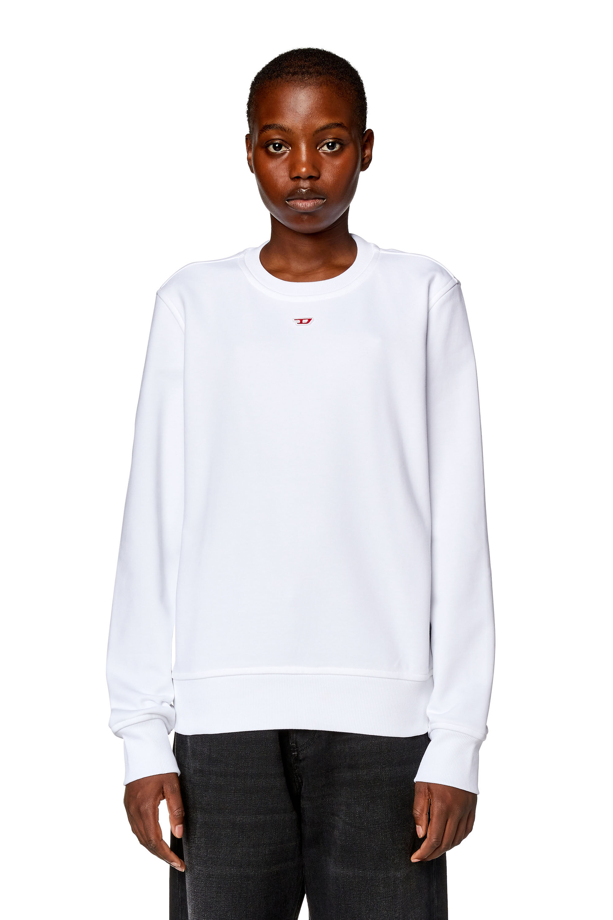 Diesel - S-GINN-D, Damen Sweatshirt mit D-Logo in Weiß - 5