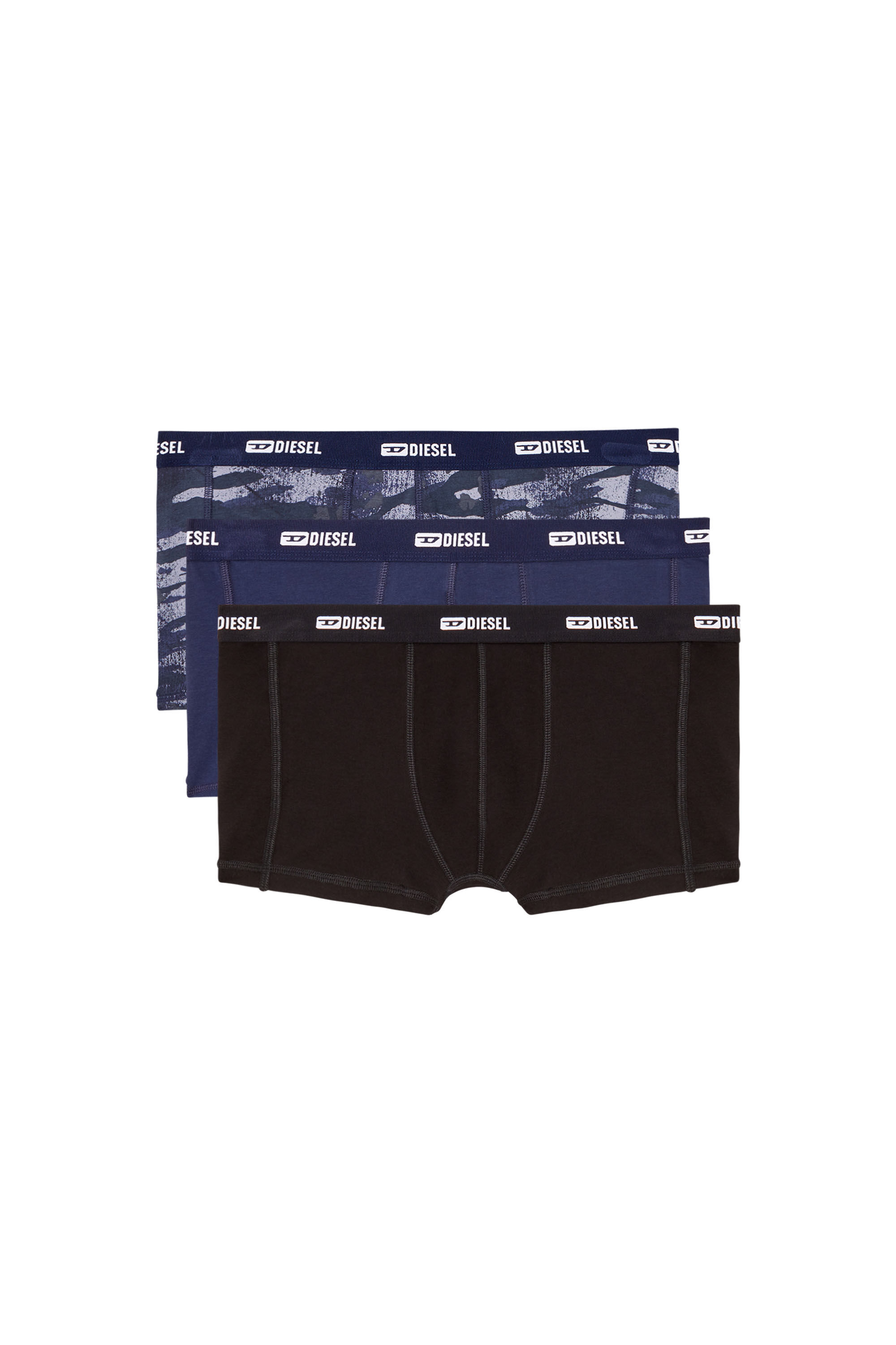 Diesel - DAMIEN-UTLT-3PACK, Lot de 3 boxers unis et motif camouflage Homme in Polychrome - 2