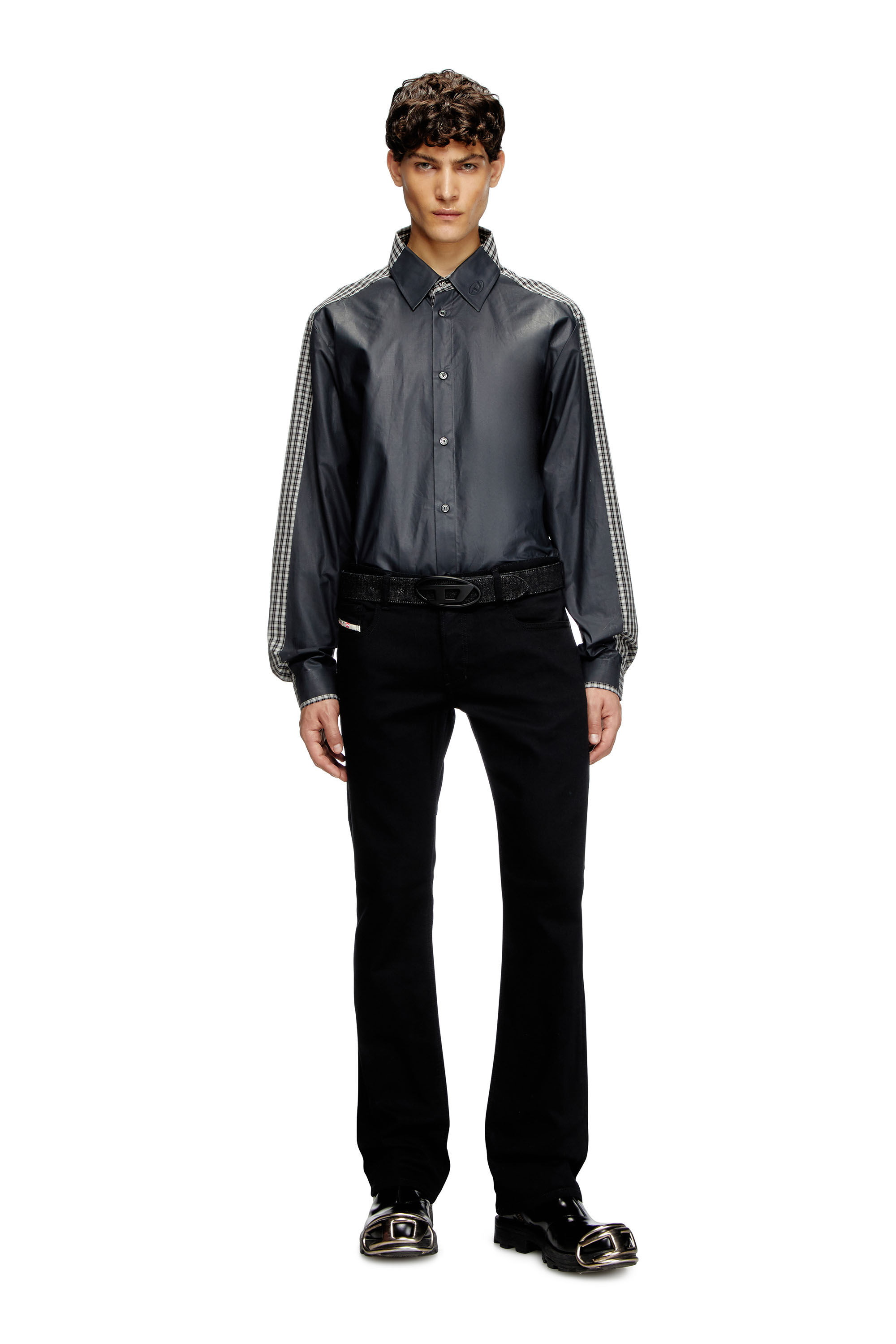 Diesel - Bootcut Jeans 2007 Zatiny 0688H Homme, Noir/Gris foncé - Image 1