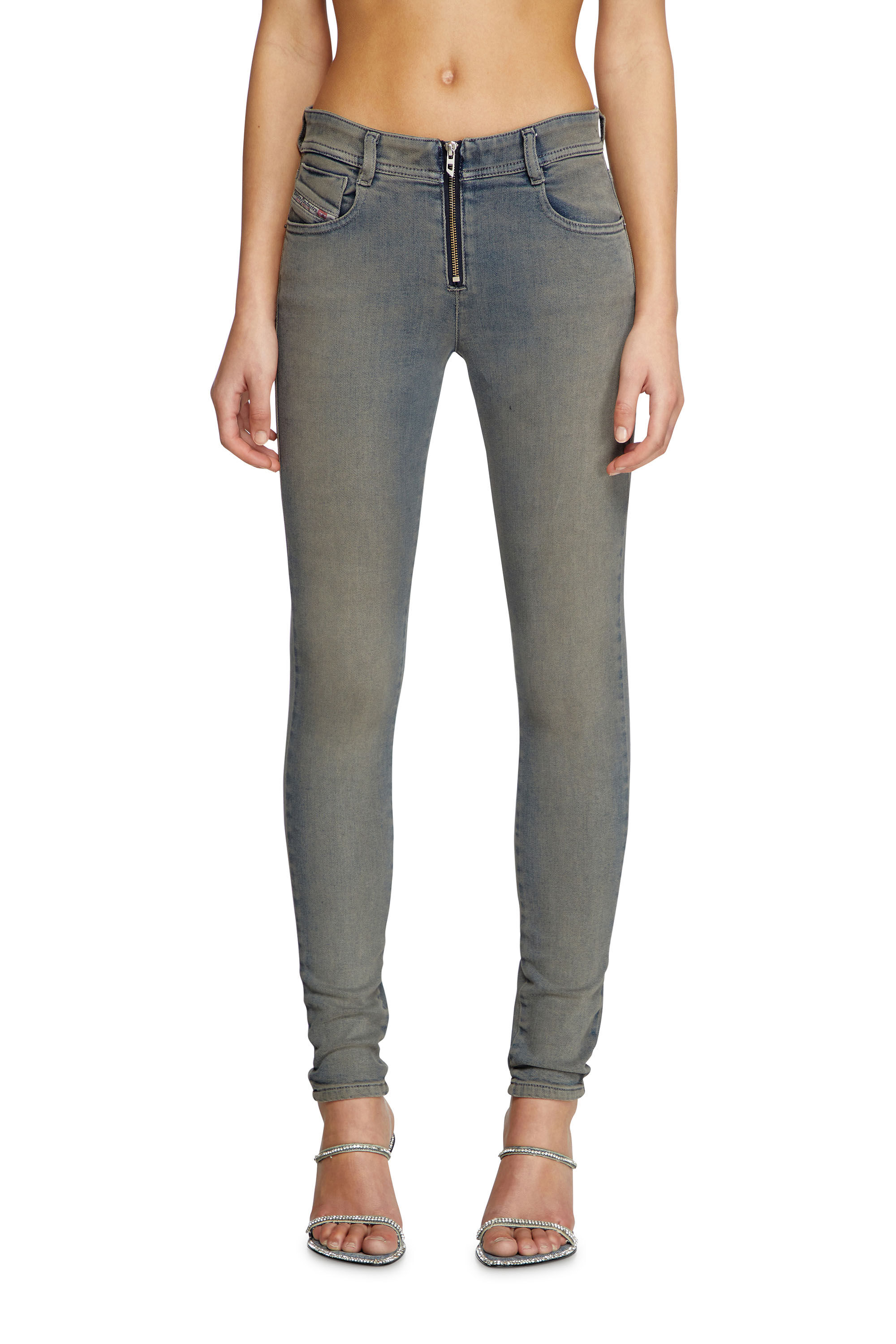 Diesel - Damen Skinny Jeans 2017 Slandy 09K63, Mittelblau - 3