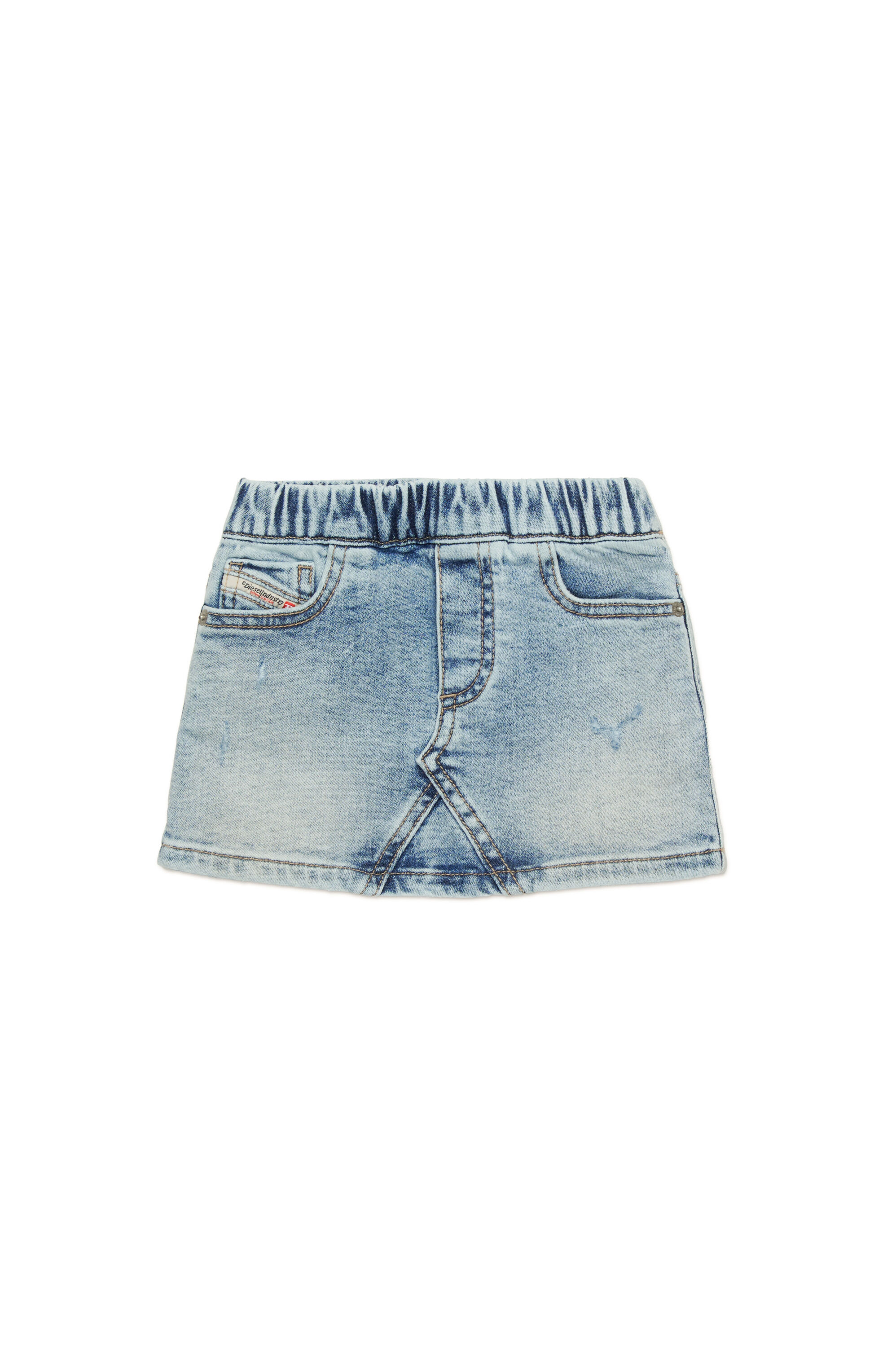 Diesel - GERRYB JJJ, Gonna corta in JoggJeans dal look vissuto Donna in Blu - 1