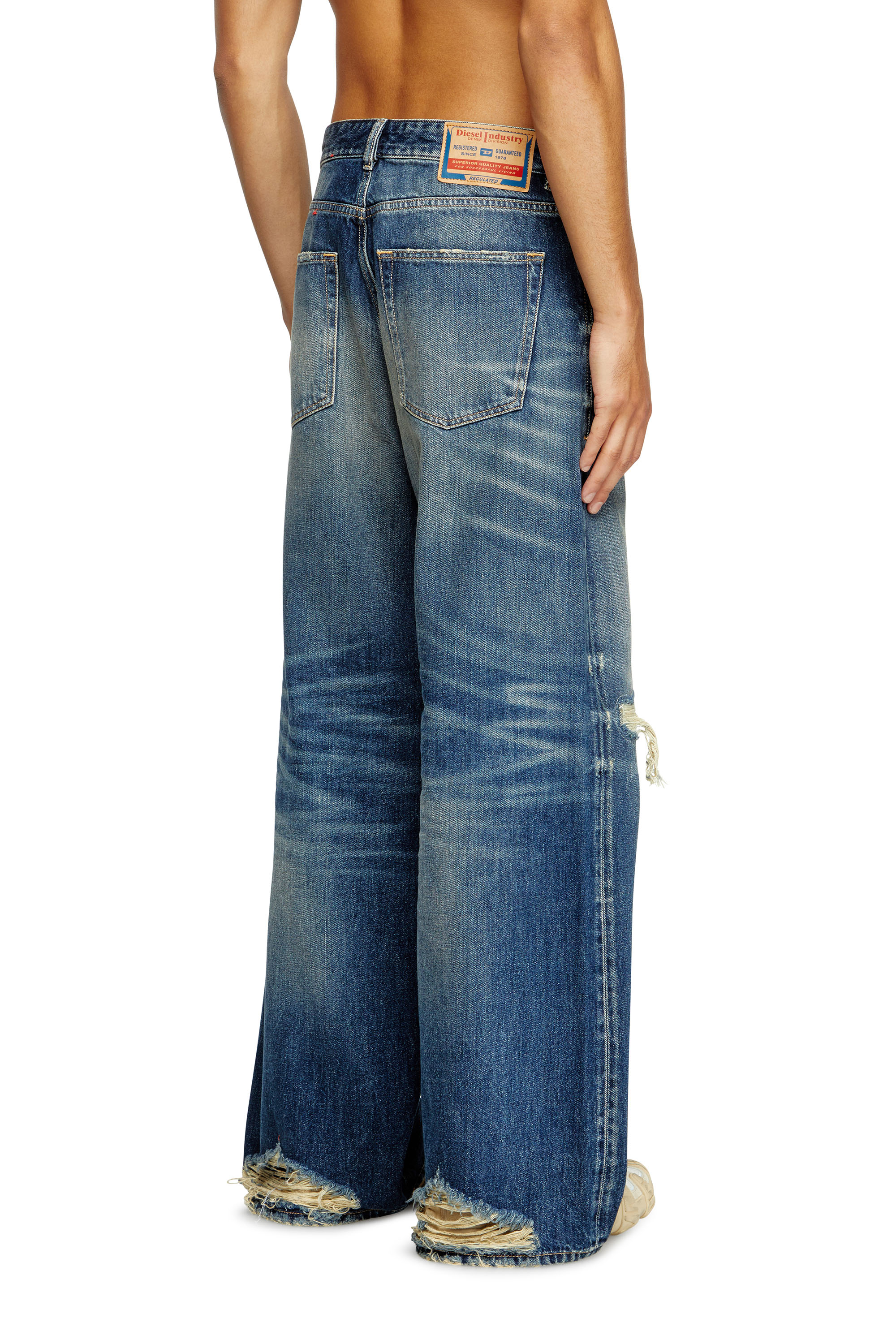 Diesel - Relaxed Jeans D-Rise 09J95 Homme, Bleu Foncé - Image 4