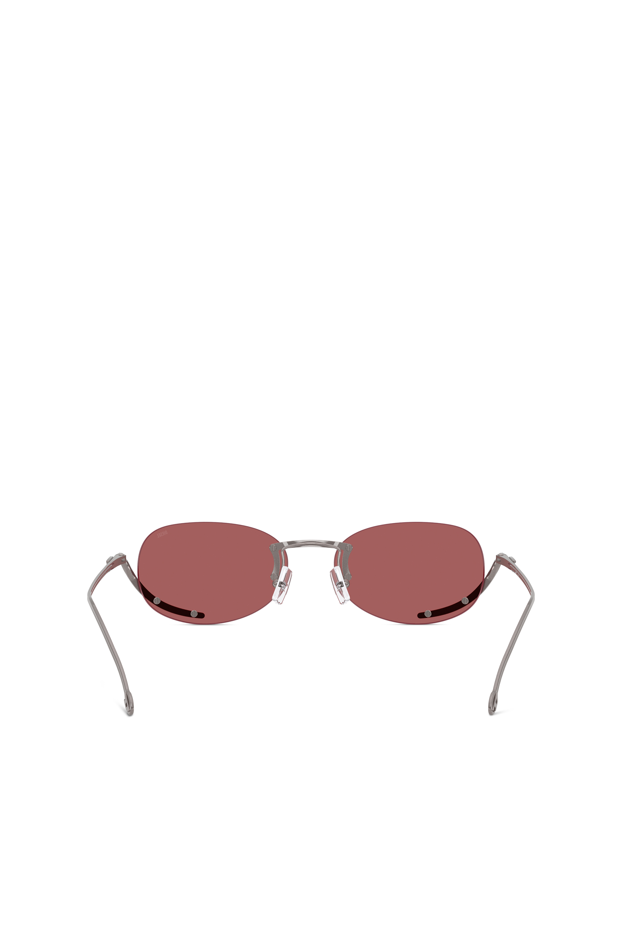 Diesel - 0DL1004, Occhiali da sole ovali Unisex in Rosso - 4