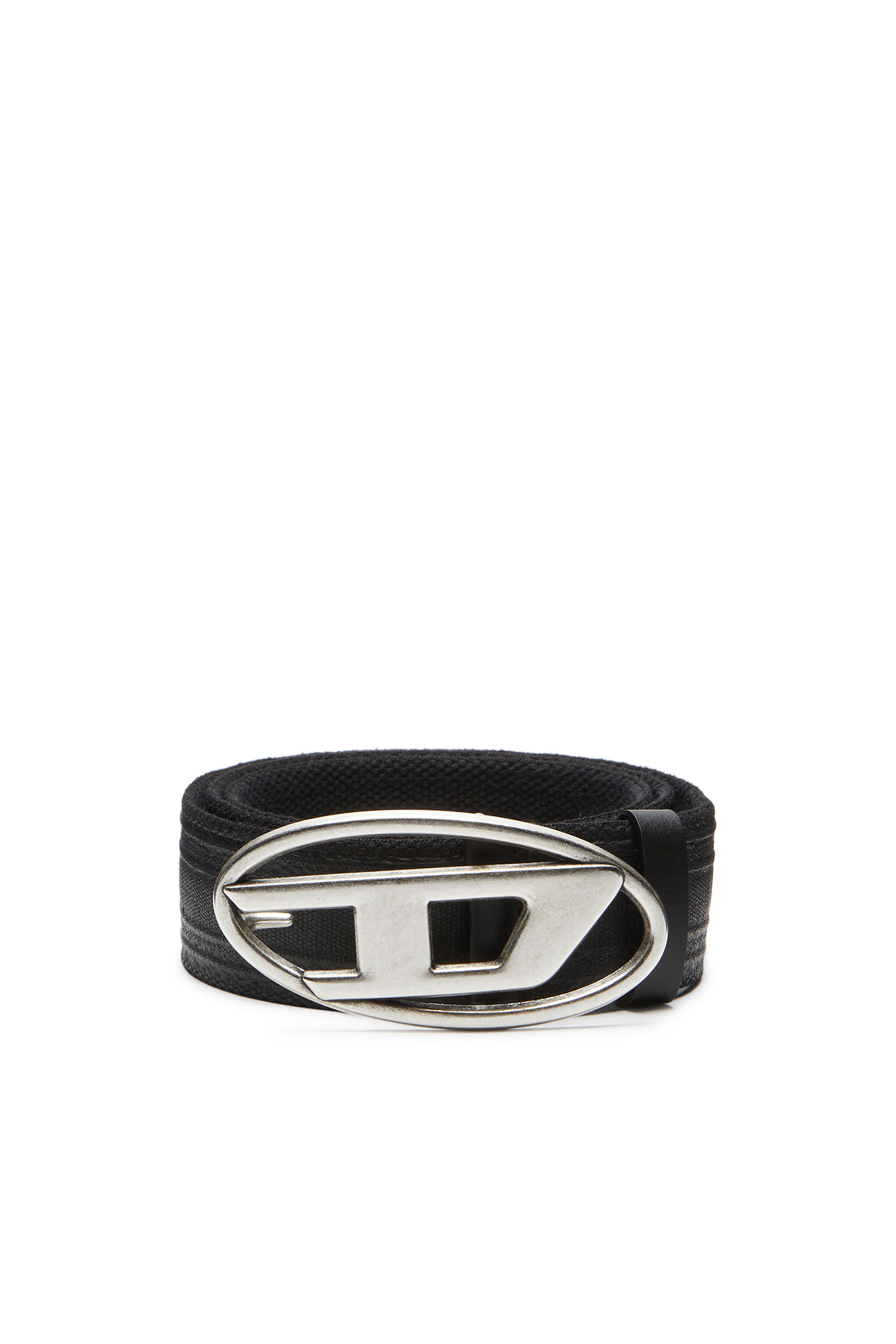 Diesel - B-1DR TAPE, Cintura in nastro di cotone cerato Uomo in Nero - 1