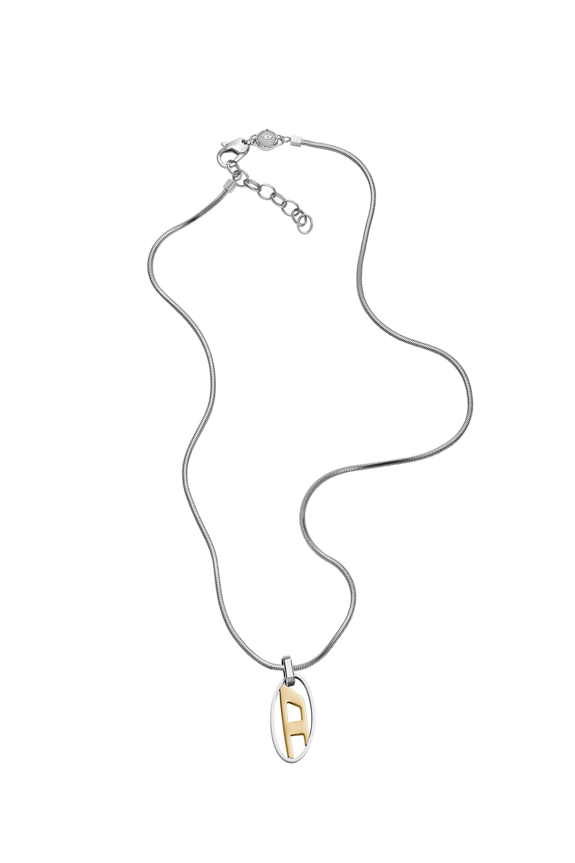 Diesel - DX1421, Collier pendentif en acier inoxydable bicolore Mixte in Gris argenté - 3