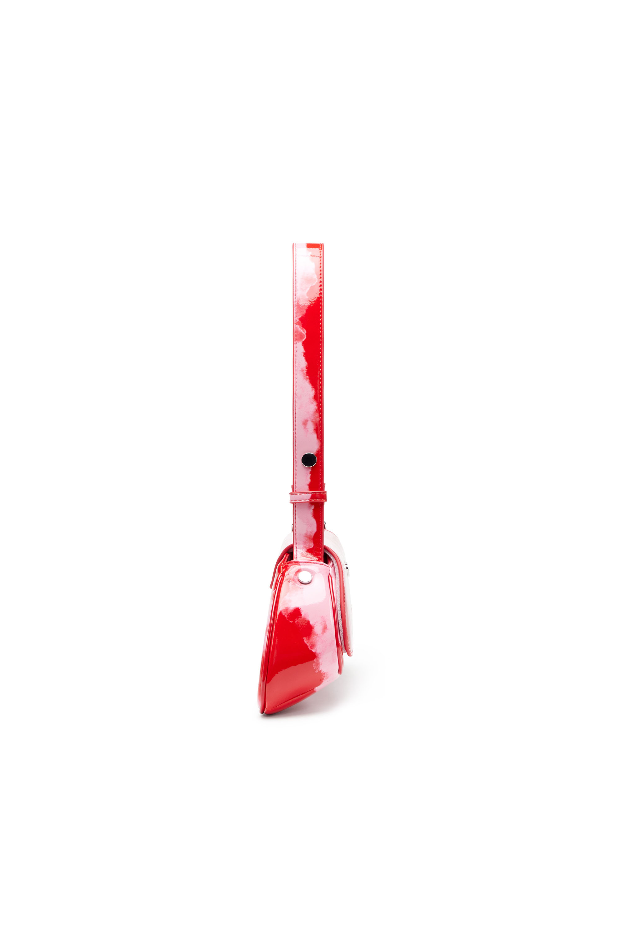 Diesel - PLAY CROSSBODY, Damen Play-Schultertasche mit glänzendem PU-Print in Rosa/Rot - 3