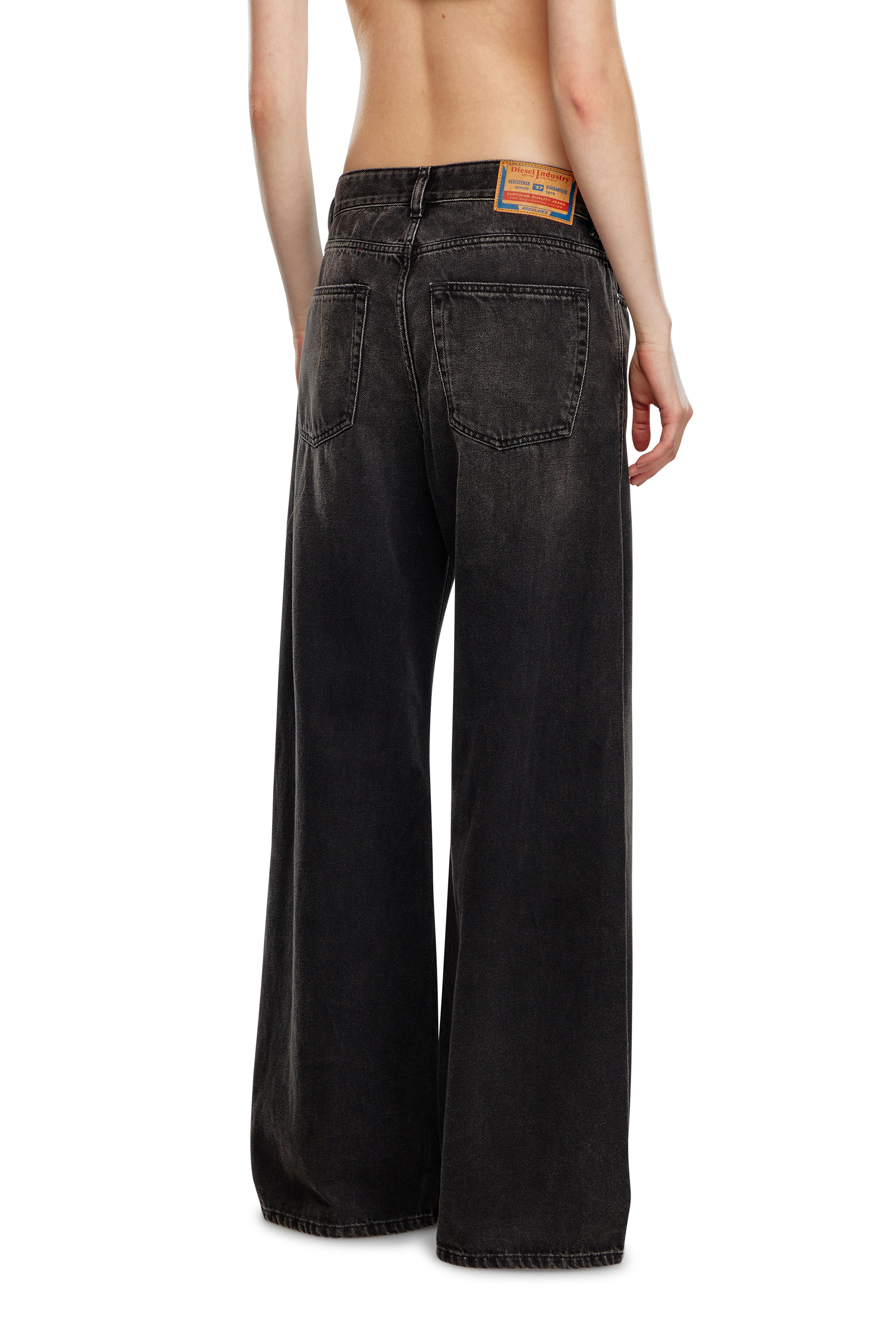 Diesel - Relaxed Jeans 1996 D-Sire 09J96 Femme, Noir/Gris foncé - Image 4