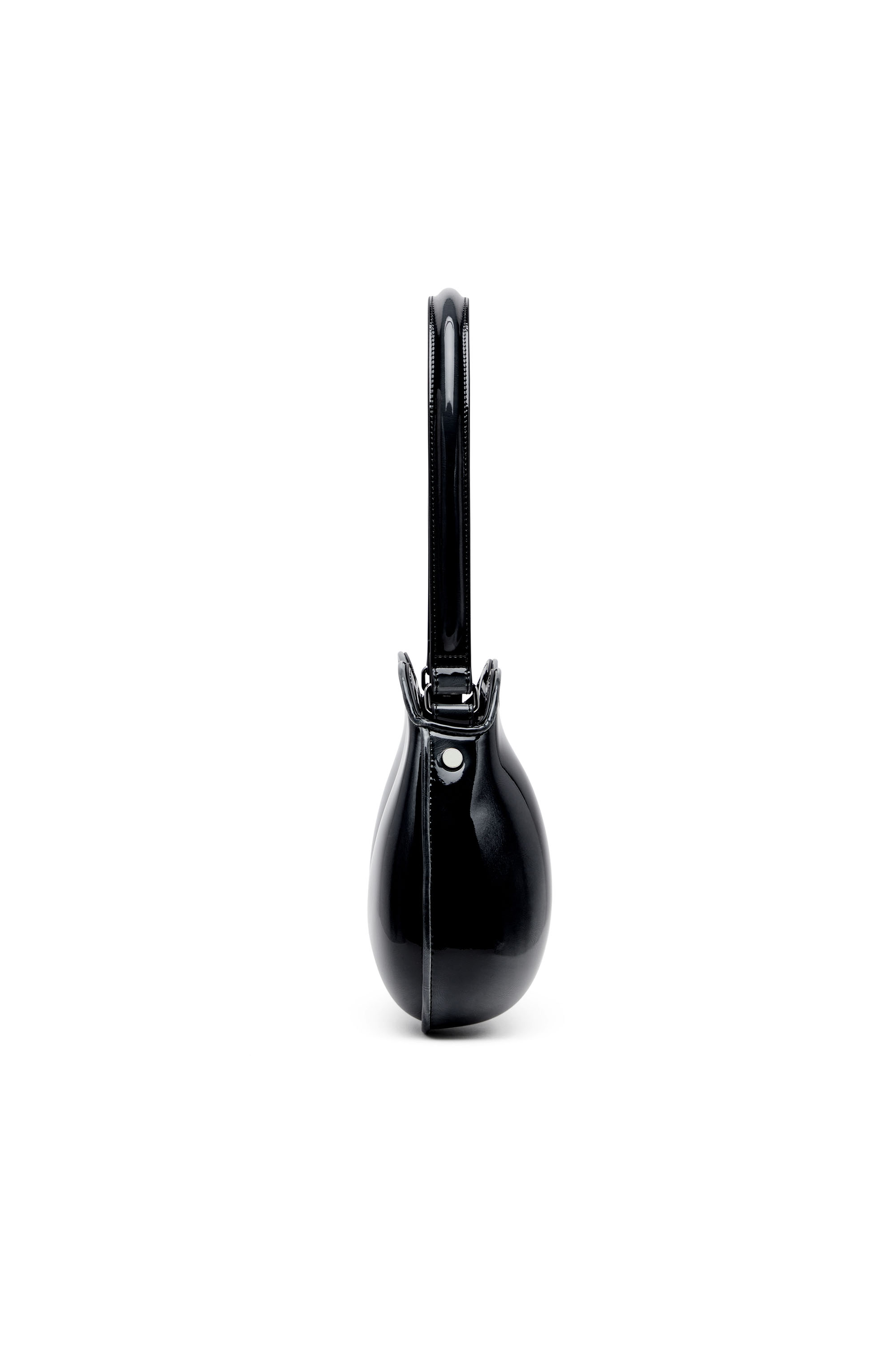 Diesel - DOUBLE-D SHOULDER, Damen Feste Schultertasche mit aus glänzendem Dégradé-PU in Schwarz - 3