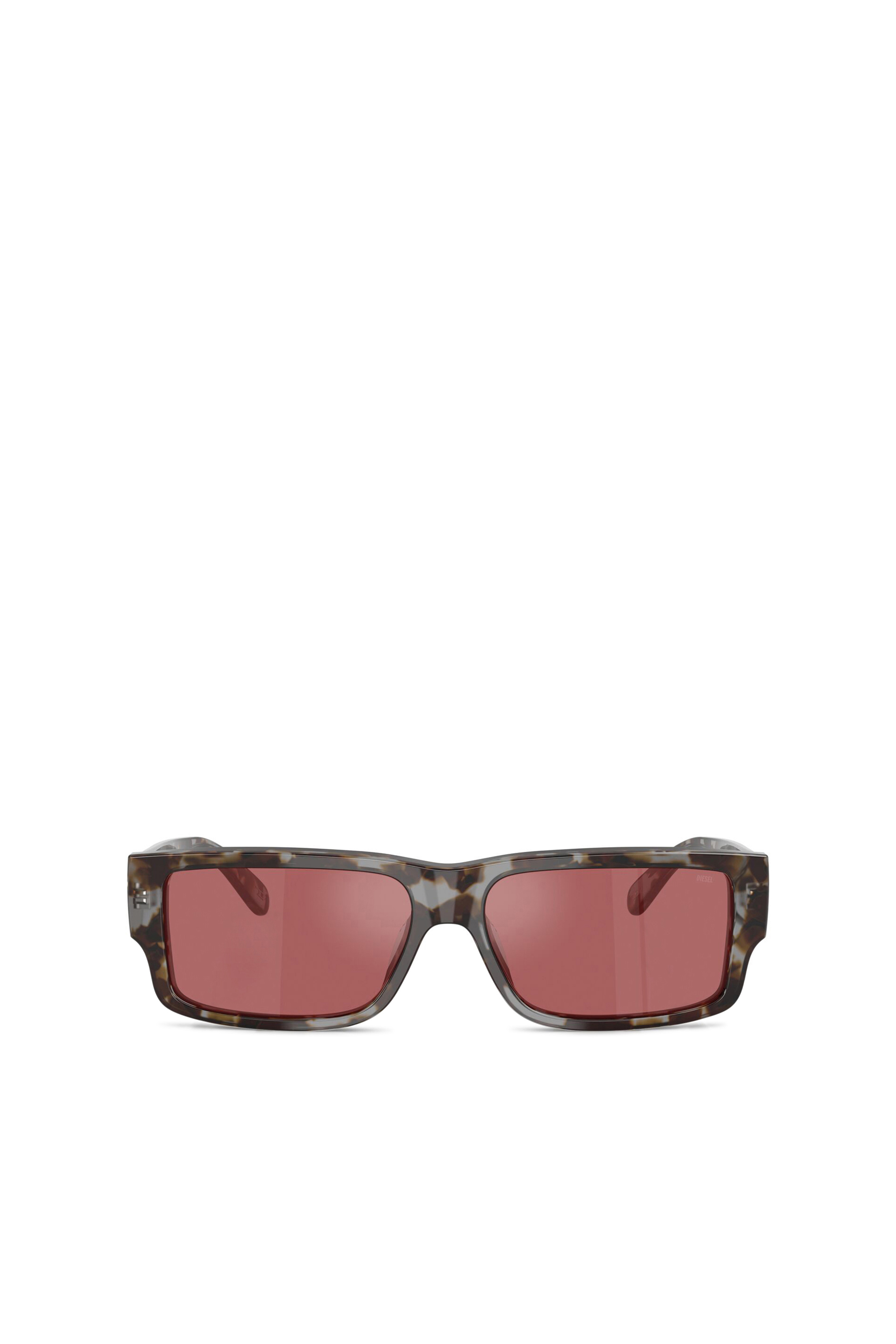 Diesel - 0DL2003 SIZE 57, Occhiali da sole rettangolari Uomo in Rosso - 2