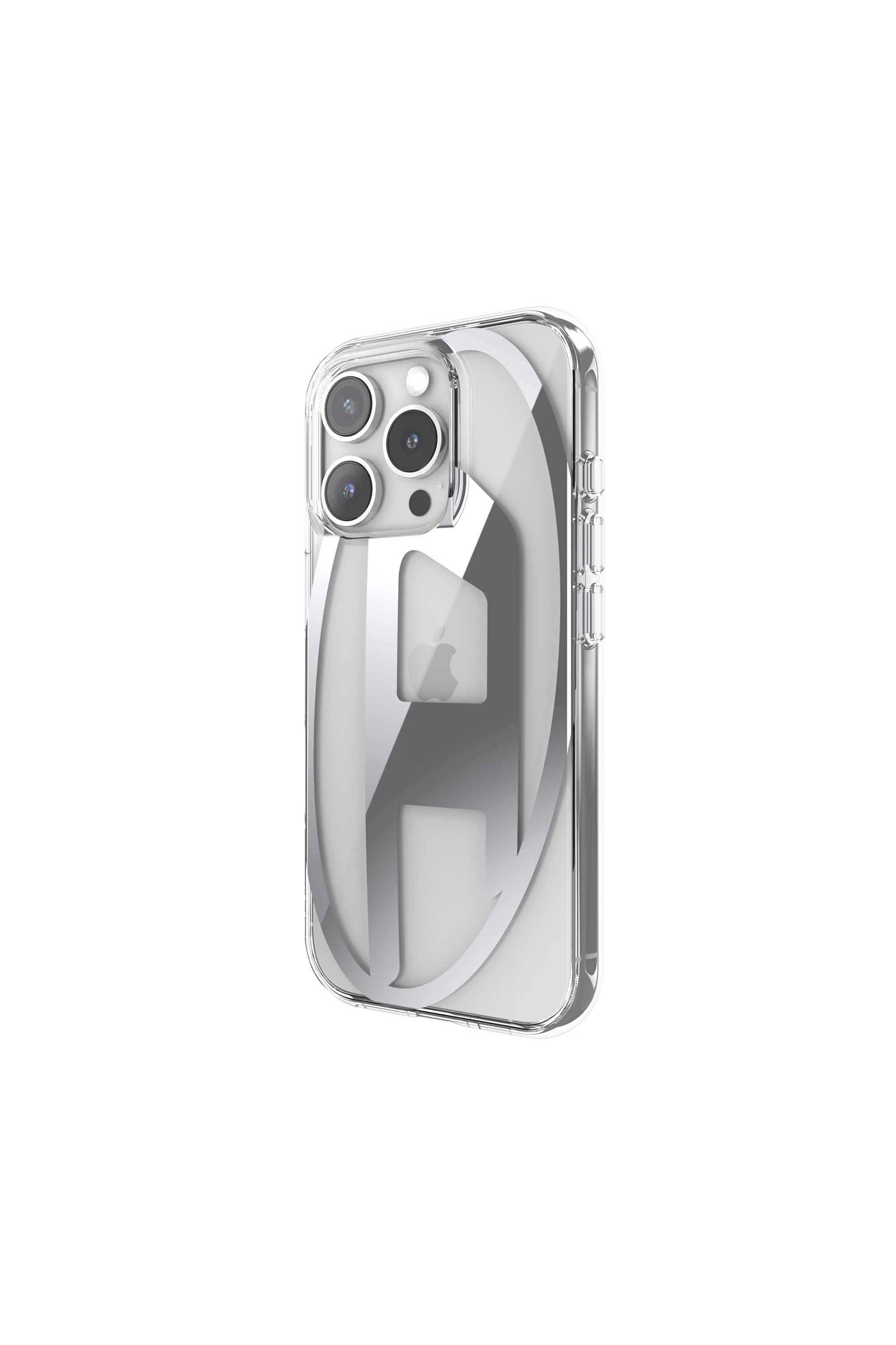 Diesel - 60140 AOP CASE, Unisex Oval D Mirror Case for iP 16 Pro in Silber - 4