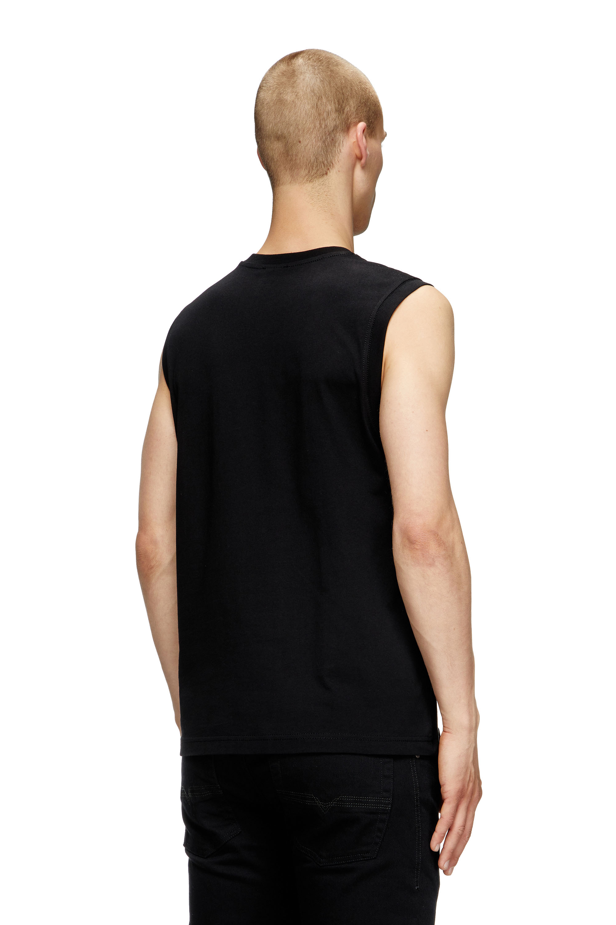 Diesel - T-ISCO-DIV, Herren Tanktop mit Logo-Print vorn in Schwarz - 4