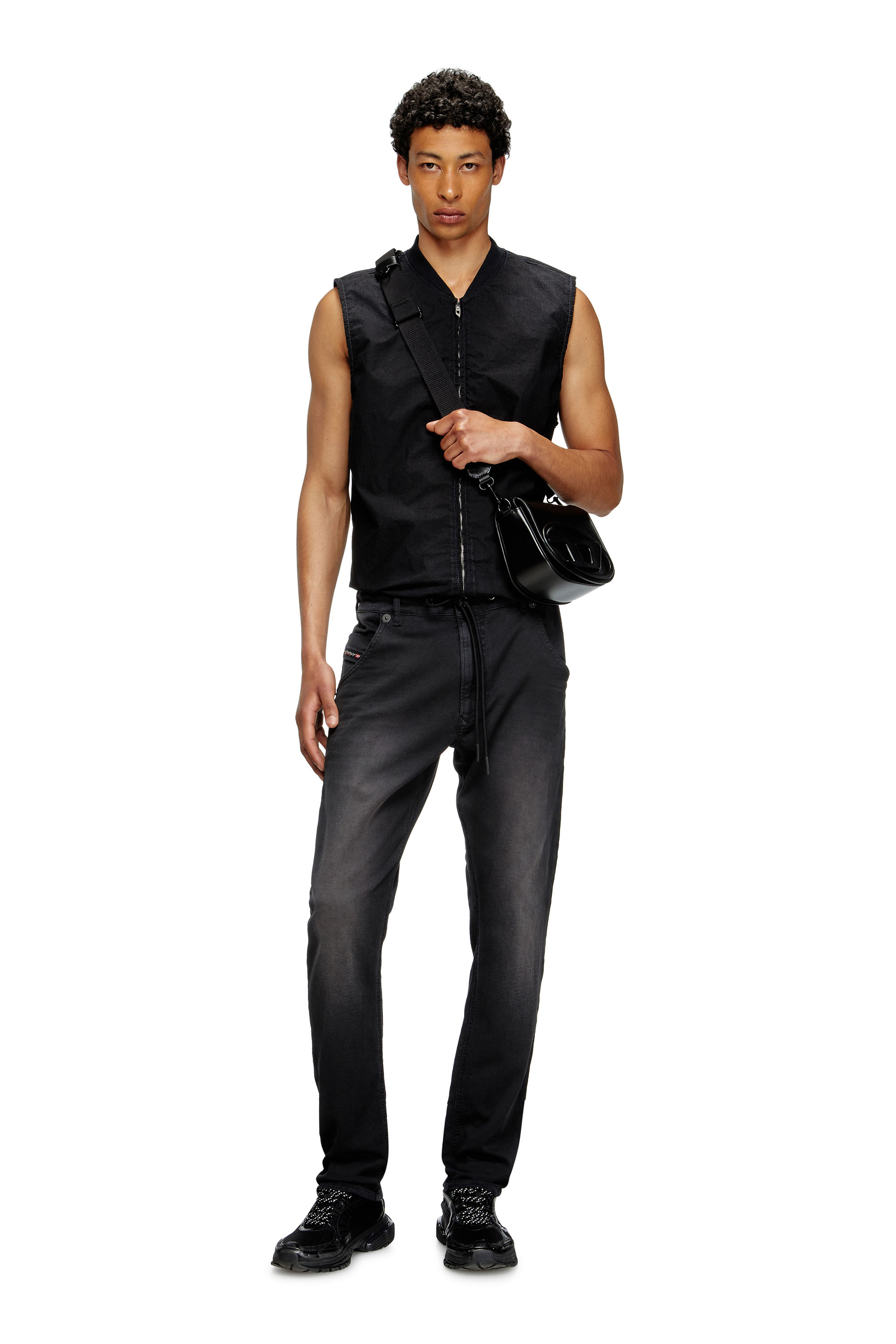 Diesel - Regular 2030 D-Krooley Joggjeans® 0670M Homme, Noir/Gris foncé - Image 2