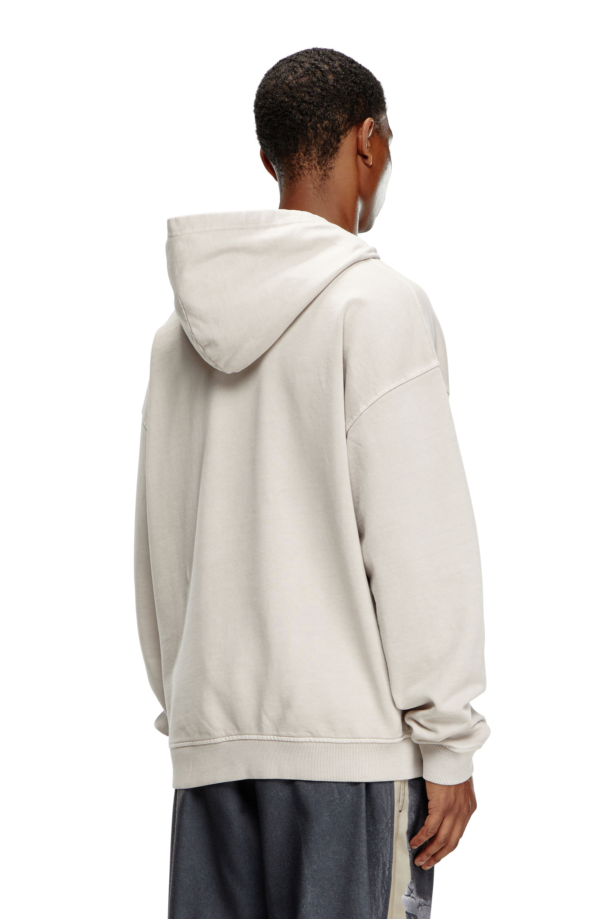 Diesel - S-BOXT-HOOD-Q7, Sweat-shirt à capuche avec logo imprimé multicouche Homme in Gris - 4