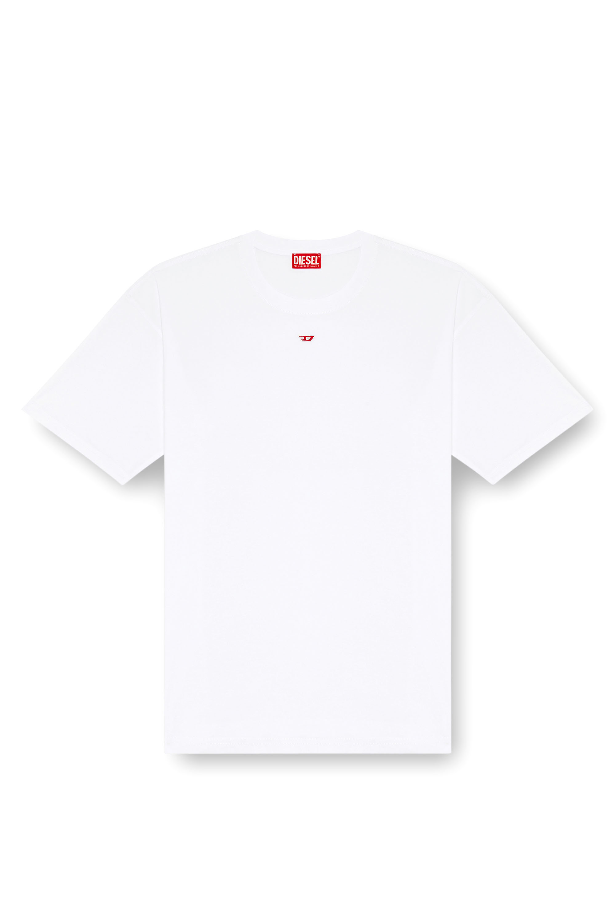 Diesel - T-BOXT-D, Unisex T-Shirt mit gesticktem D-Patch in Weiß - 4