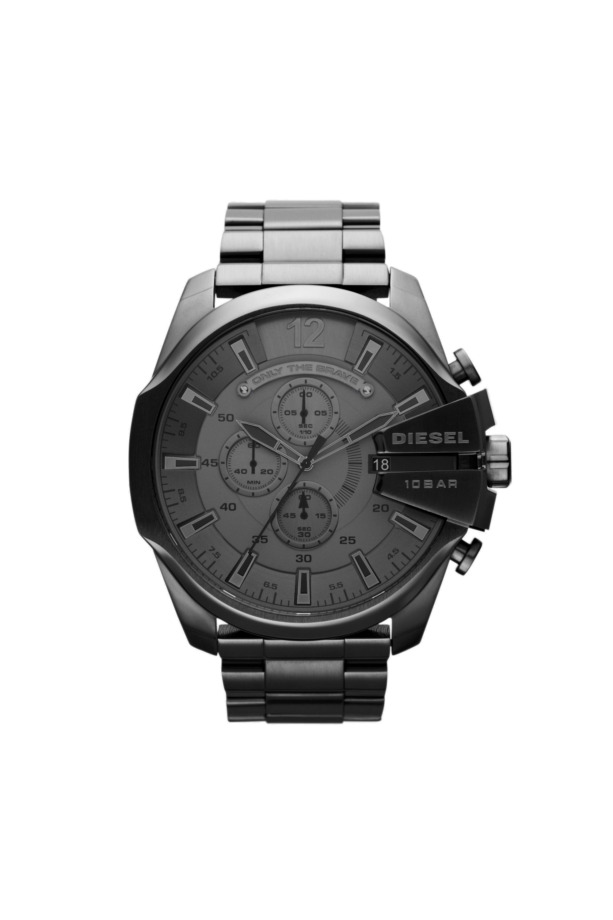 Diesel - DZ4282, Mega Chief montre avec placage noir Homme in Gris - 1