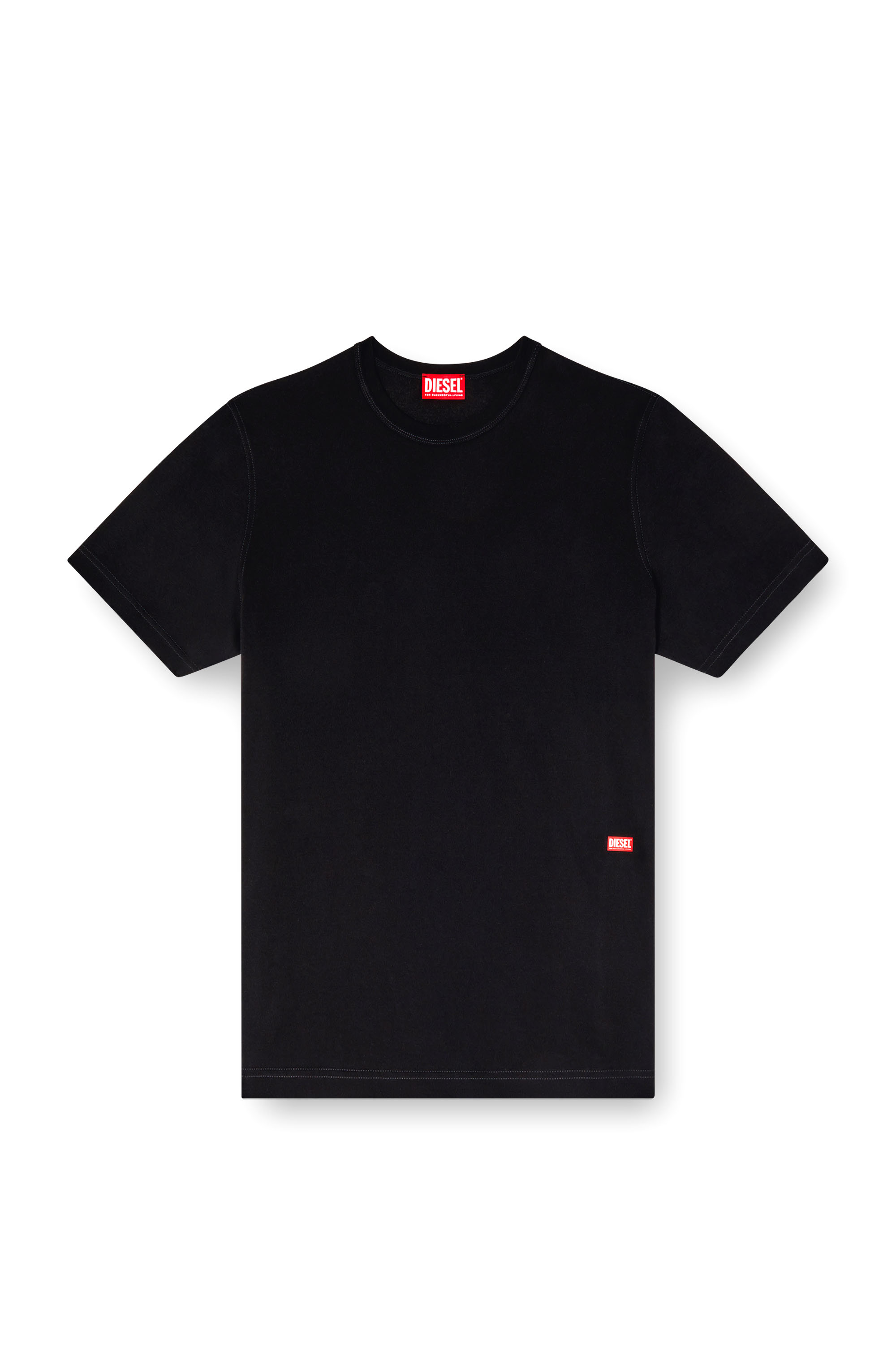 Diesel - T-ADJUST-SLITS-R13, T-shirt avec imprimé du défilé Homme in Noir - 3