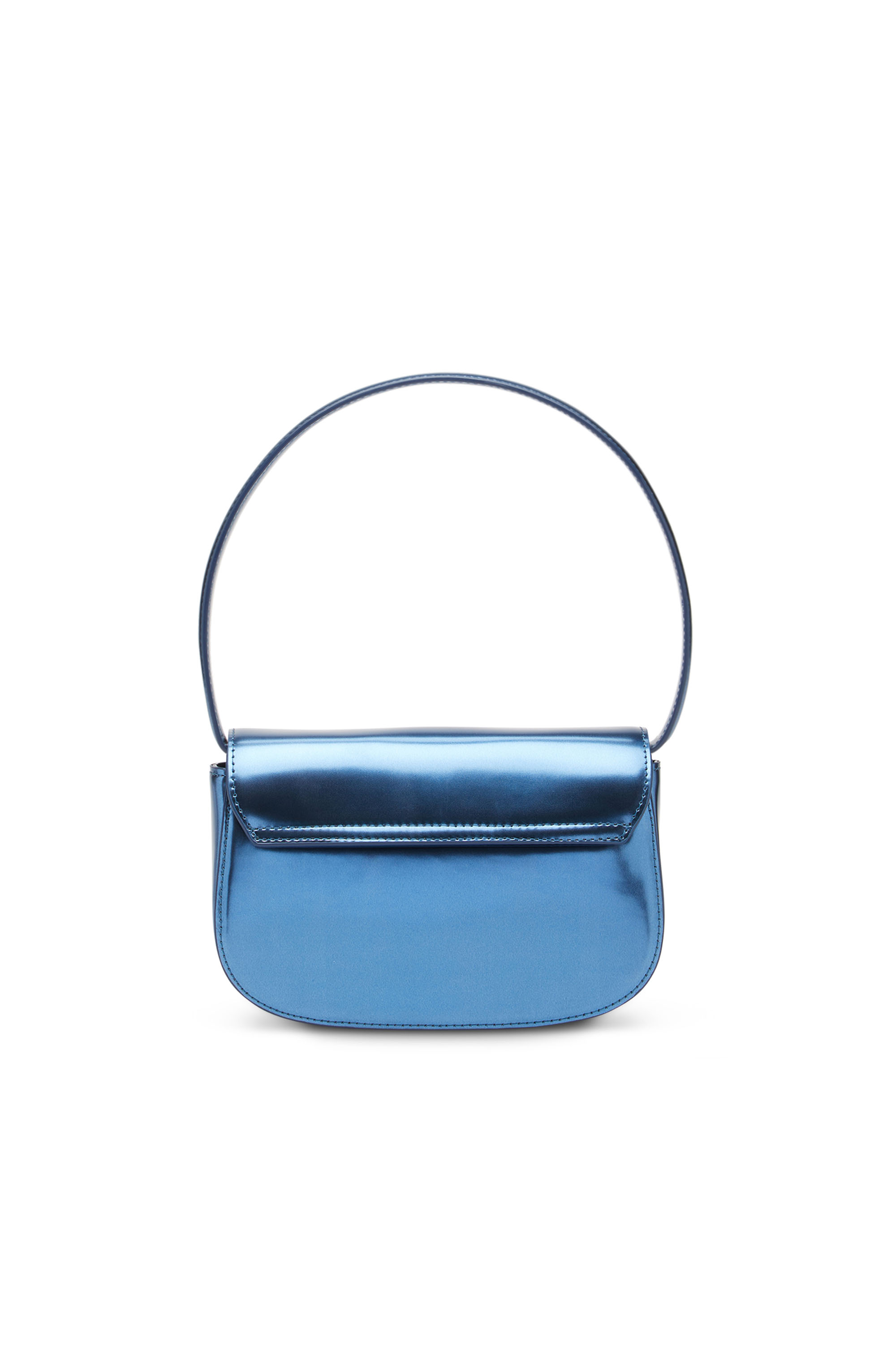 Diesel - 1DR, 1DR-Sac iconique à bandoulière en cuir effet miroir Femme in Bleu - 2