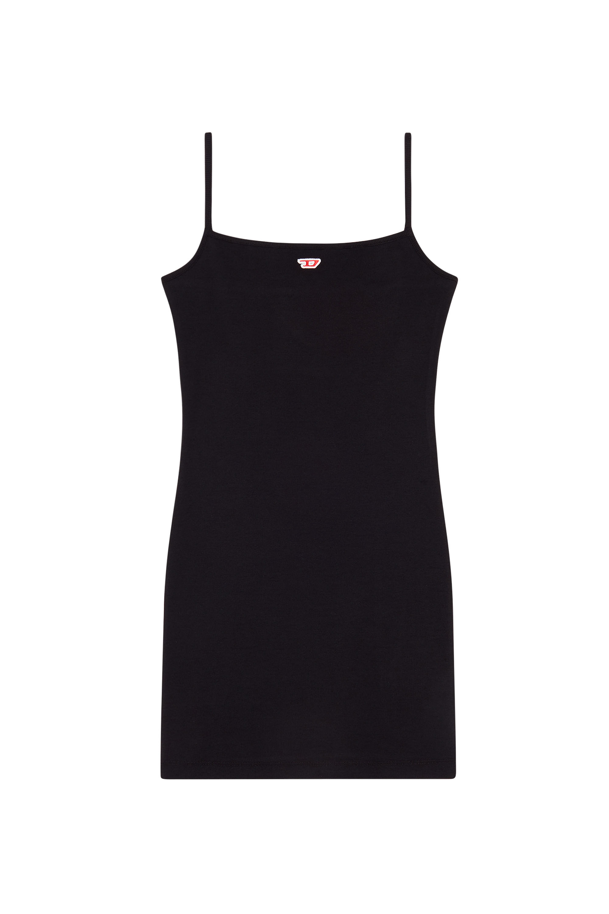 Diesel - D-HOPY-D, Damen Geripptes Minikleid mit Mikropatch in Schwarz - 2