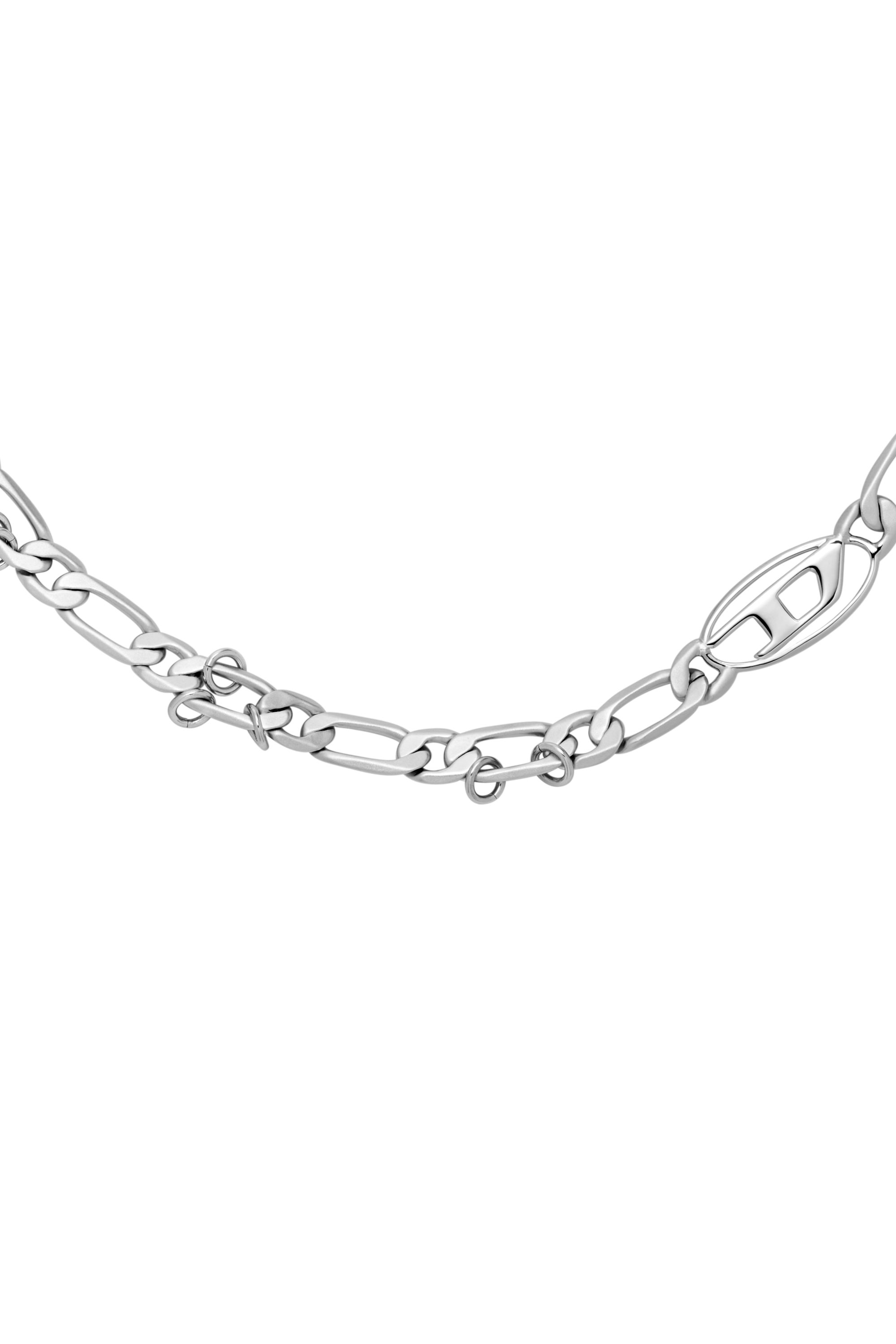 Diesel - DX1600040, Collana a catena in acciaio inox e ottone Unisex in Argento - 2