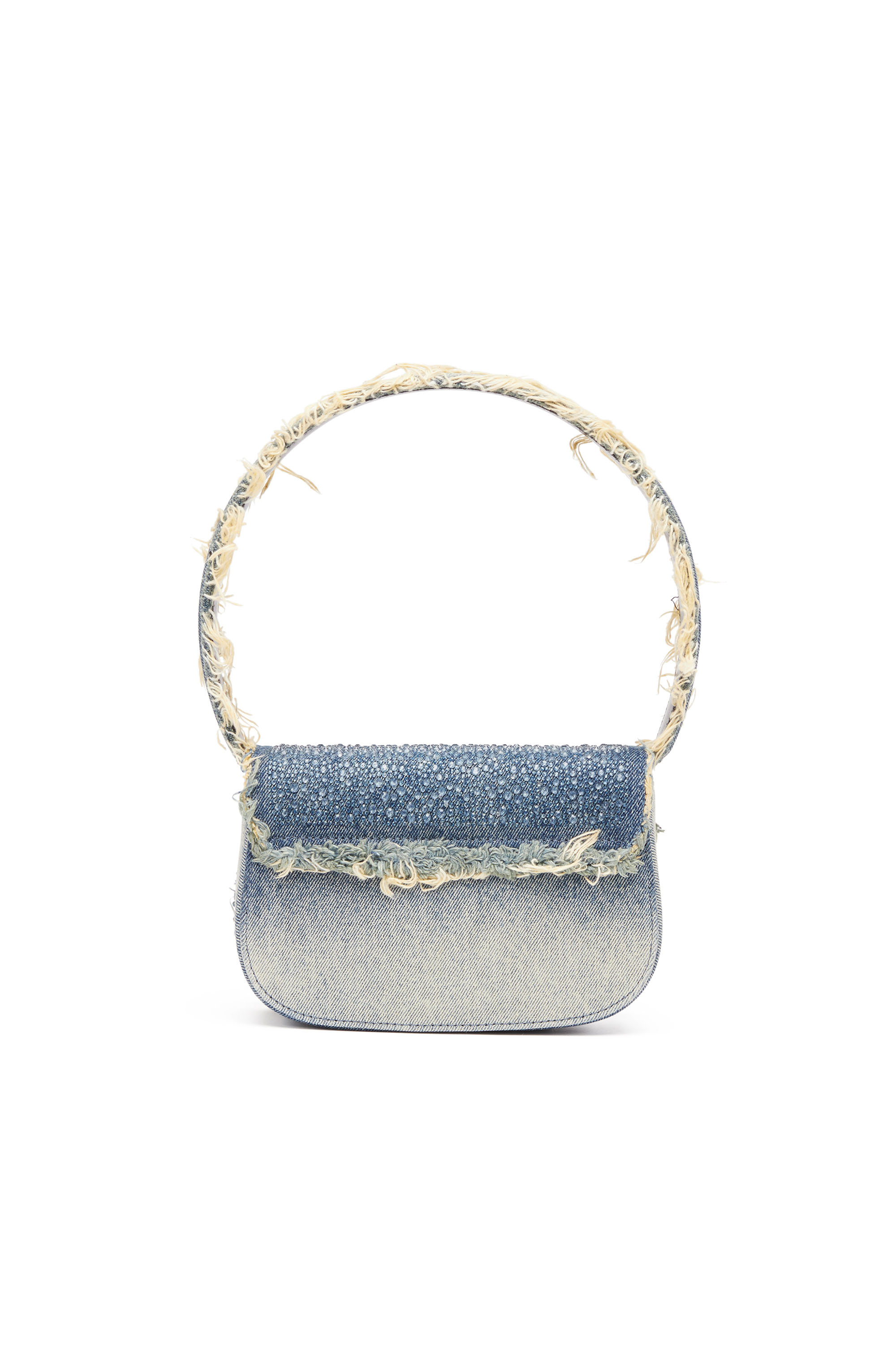 Diesel - 1DR, Damen 1DR-Ikonische Schultertasche aus Denim mit Strass in Blau - 2