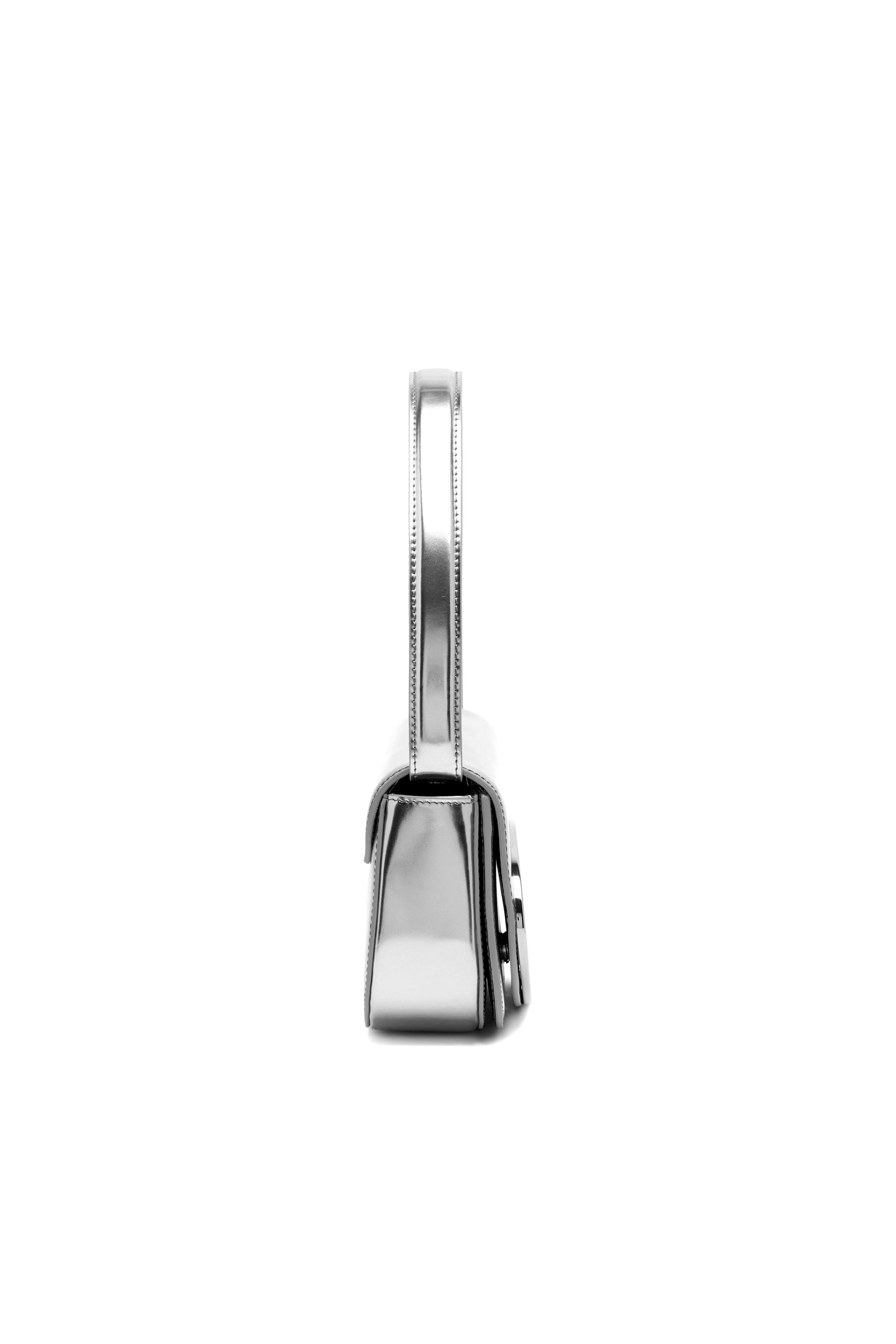 Diesel - 1DR, Damen 1DR-Ikonische Schultertasche aus Spiegel-Leder in Silber - 3