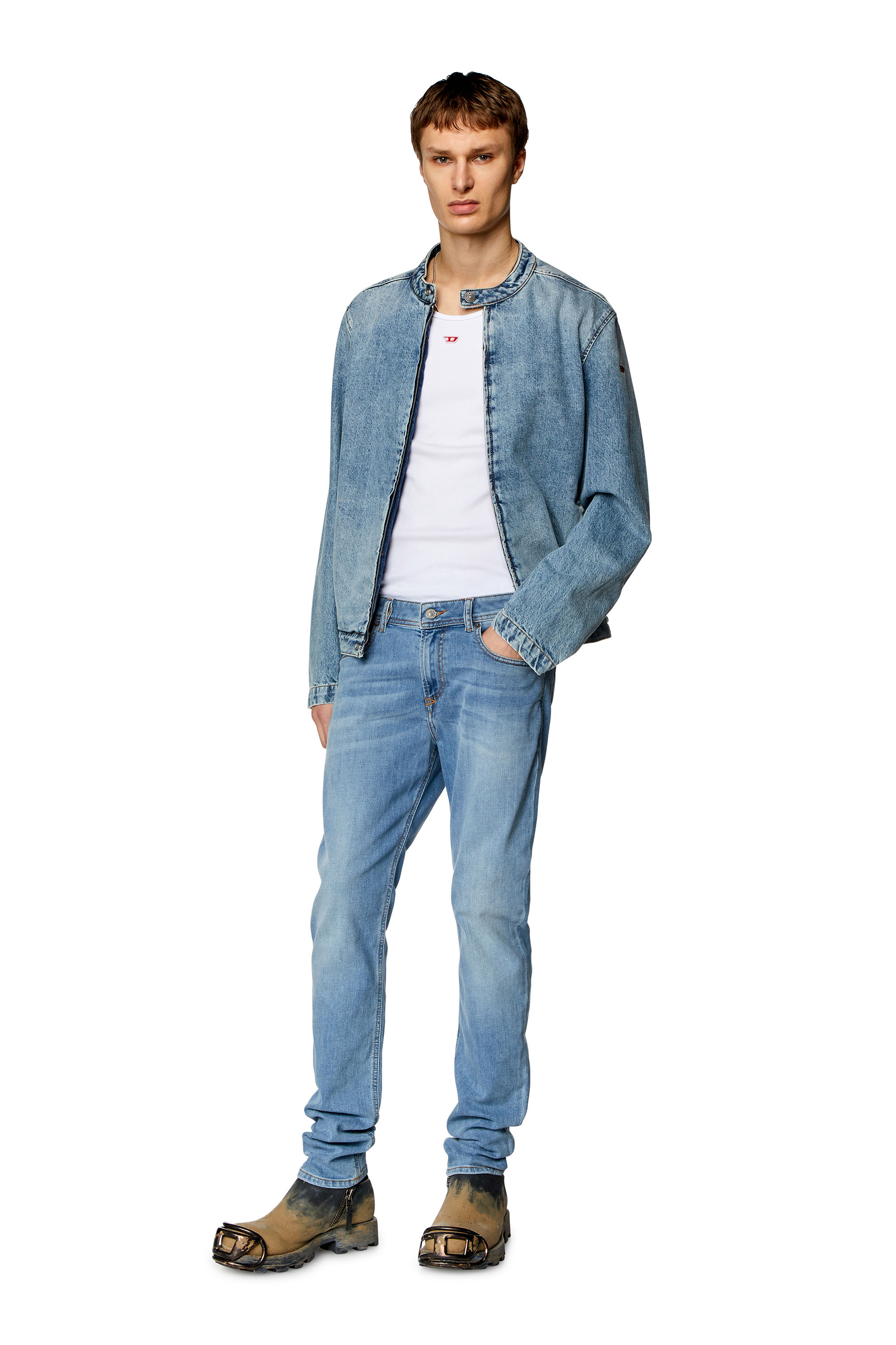 Diesel - Skinny Jeans 1979 Sleenker 09H62 Homme, Bleu Clair - Image 2
