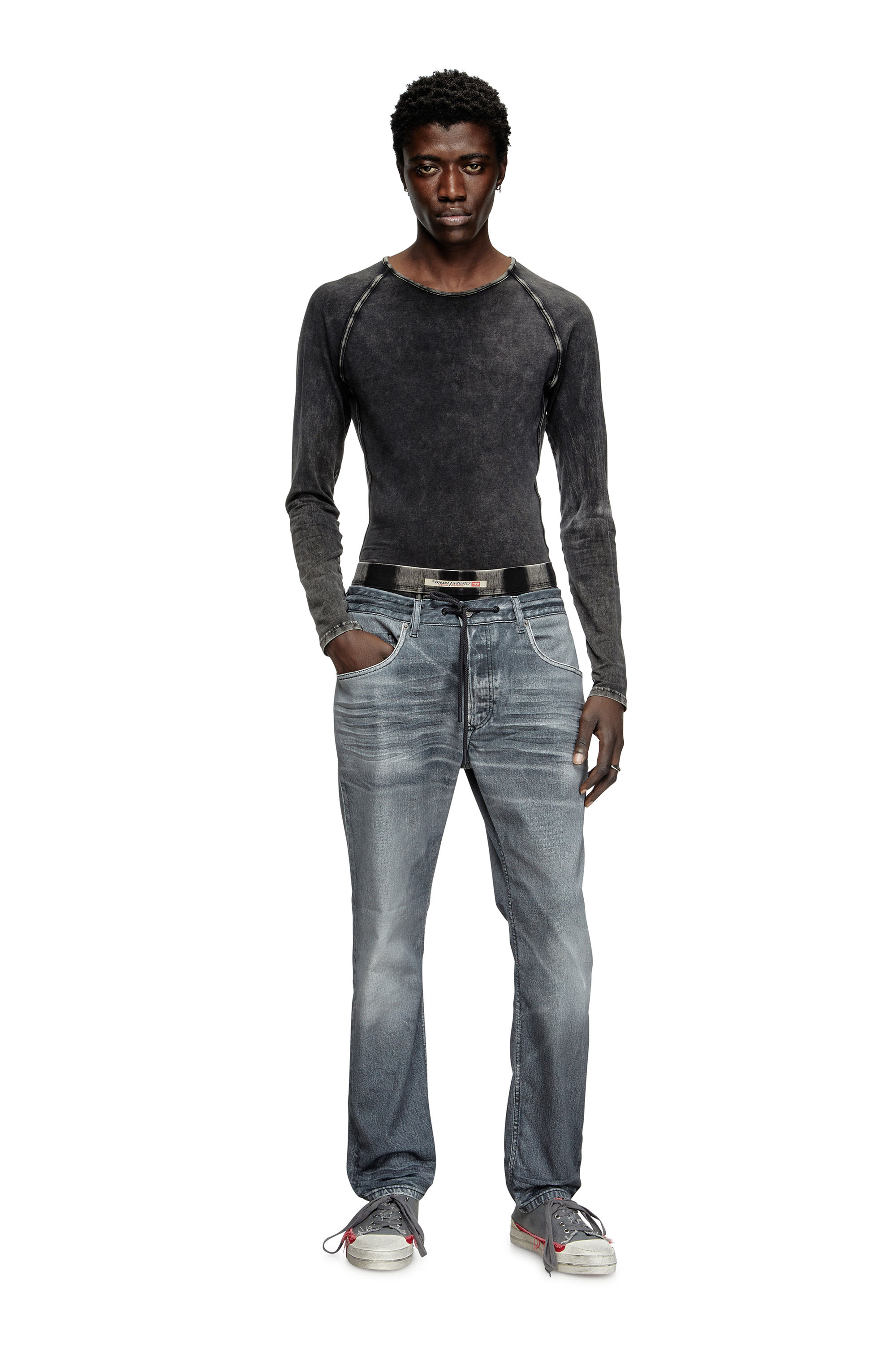 Diesel - Regular 2030 D-Krooley Joggjeans® 068PC Uomo, Grigio - Image 2