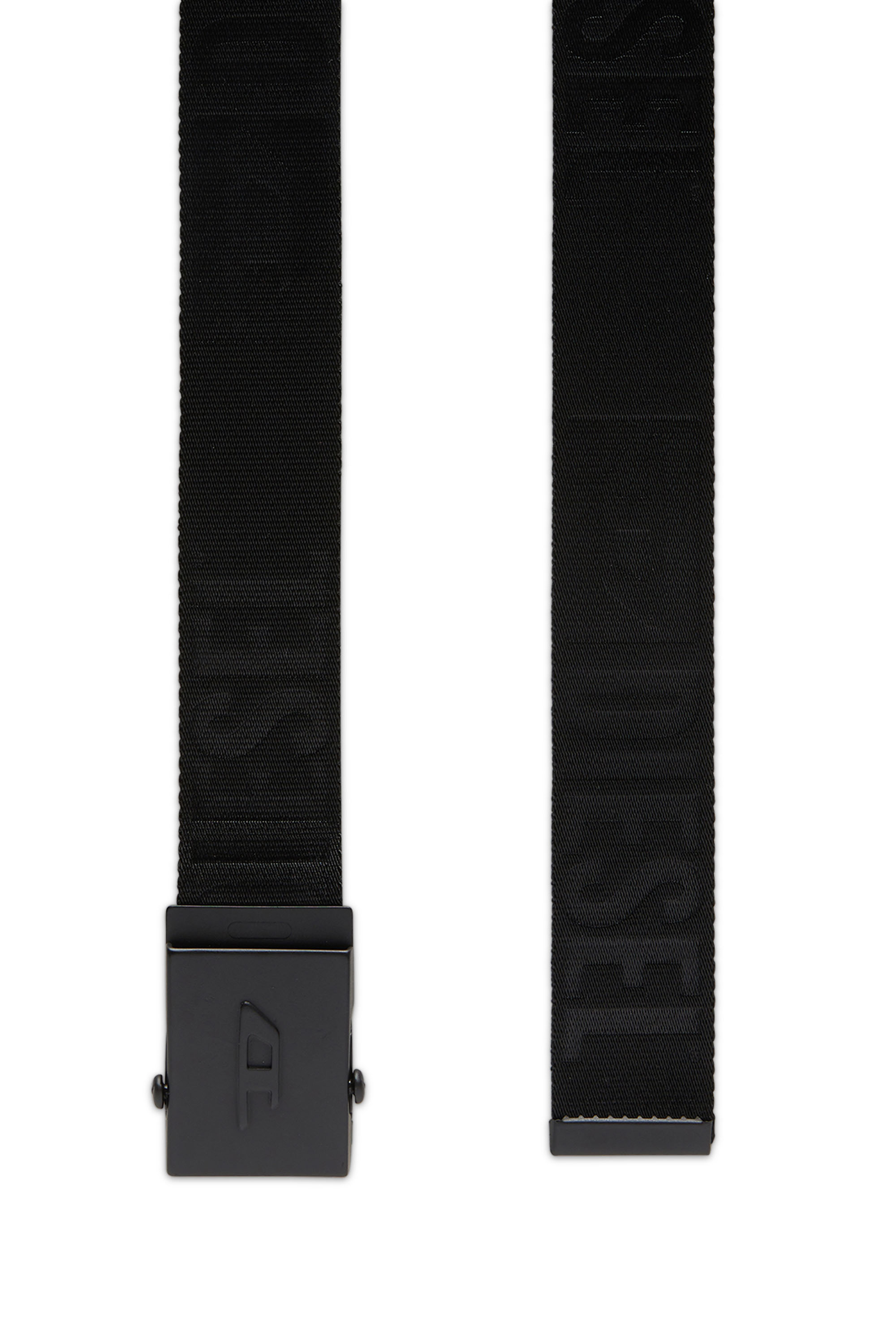 Diesel - B-DIESEL IND-TAPE, Cintura in nastro con logo impresso Uomo in Nero - 2