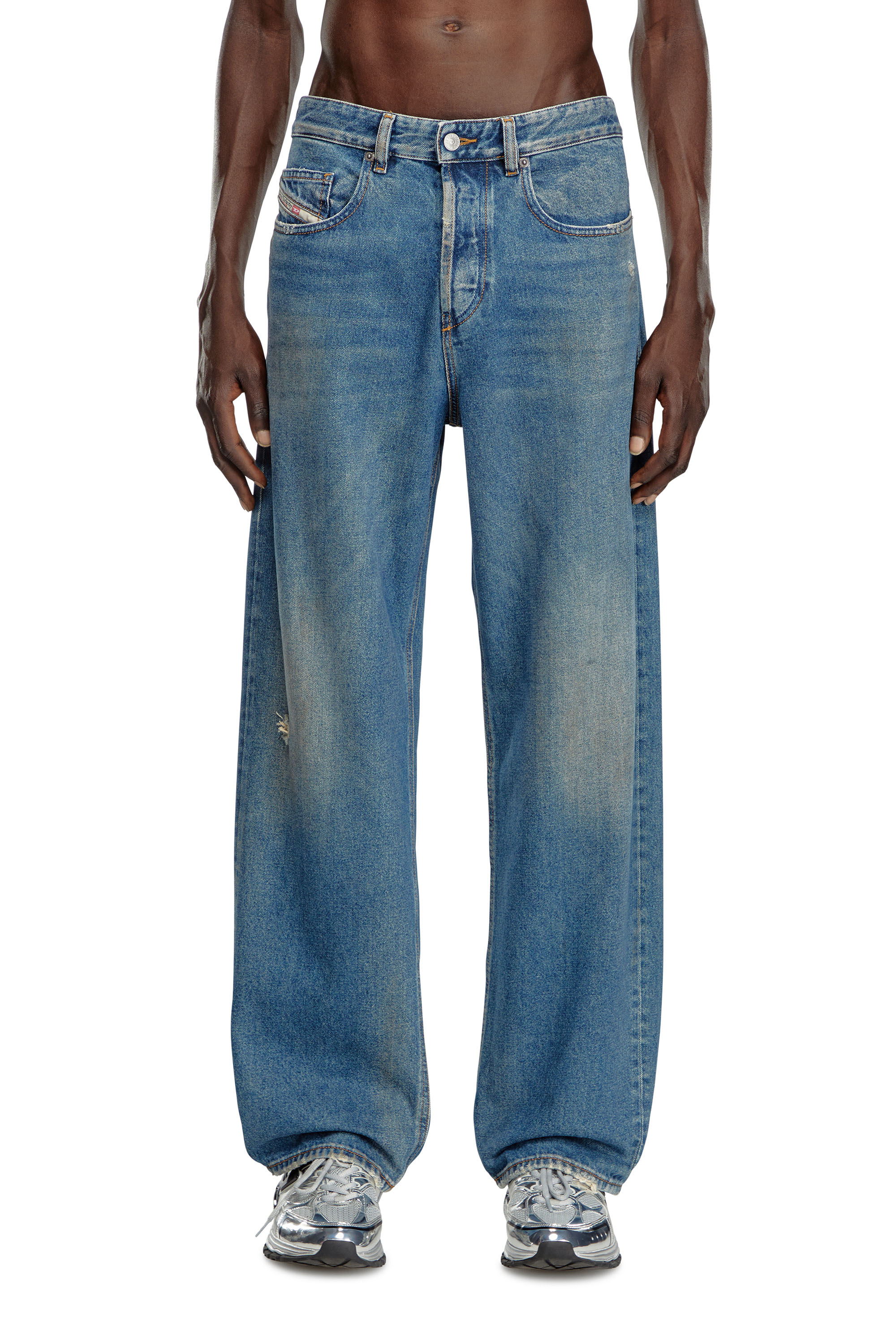 Diesel - Relaxed Jeans 2001 D-Macro 09J79 Uomo, Blu medio - Image 1