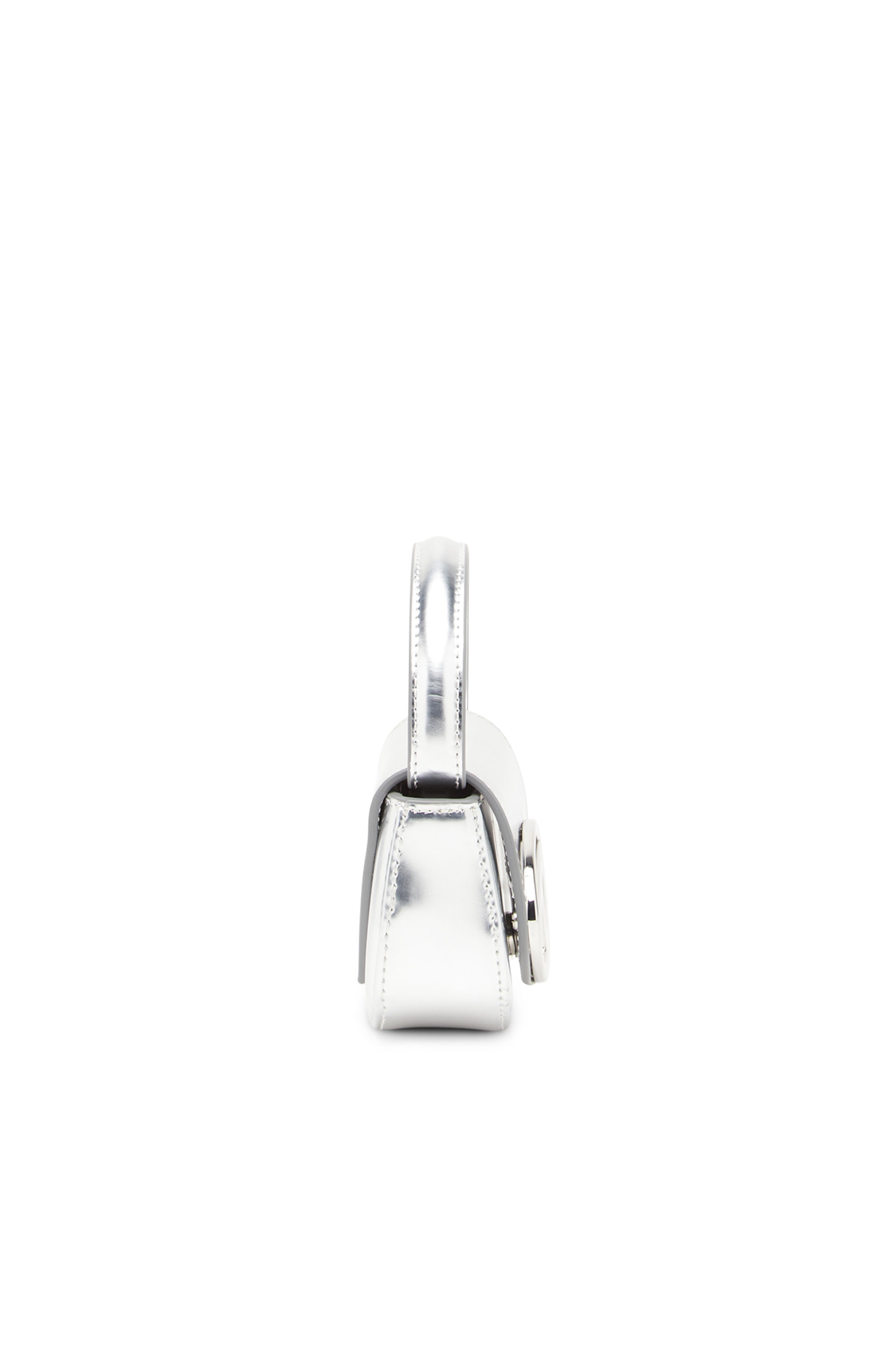 Diesel - 1DR-XS-S, Damen 1DR-XS-S-Ikonische Mini-Tasche aus Leder in Spiegeloptik in Silber - 3