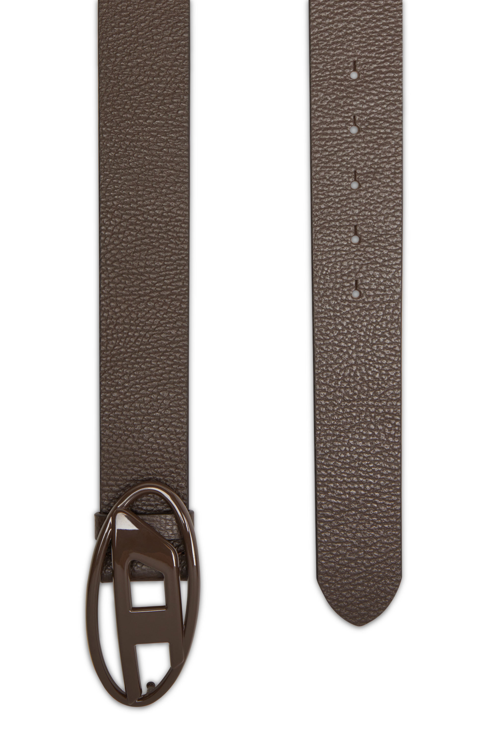 Diesel - B-1DR, Unisex Gürtel aus Leder mit matter Schnalle in Braun - 2