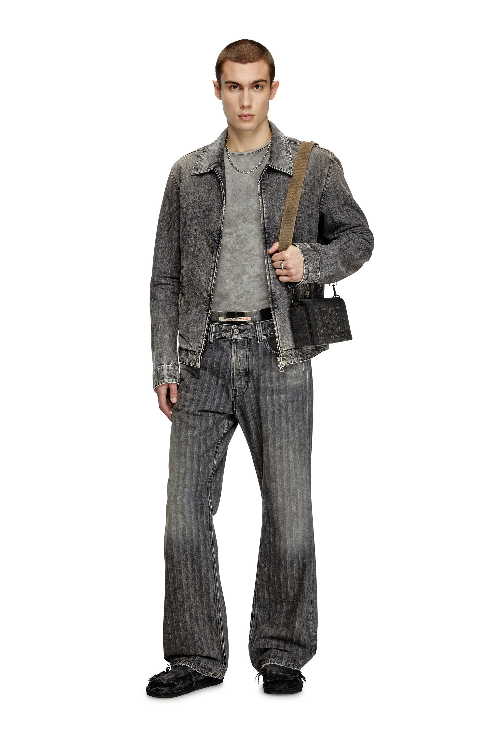 Diesel - Relaxed Jeans 1980 D-Eeper 09L59 Homme, Gris Clair - Image 2
