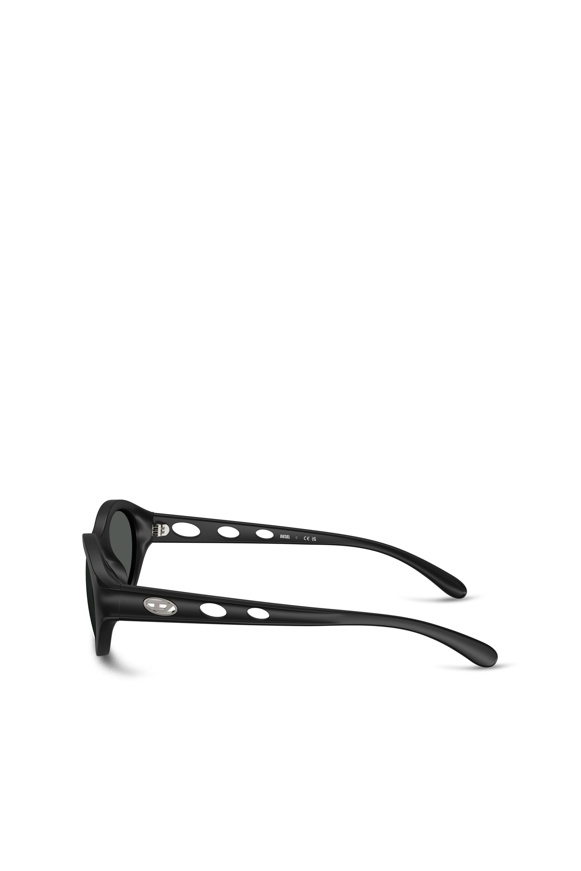 Diesel - 0DL3005U, Occhiali da sole ovali Unisex in Nero - 3