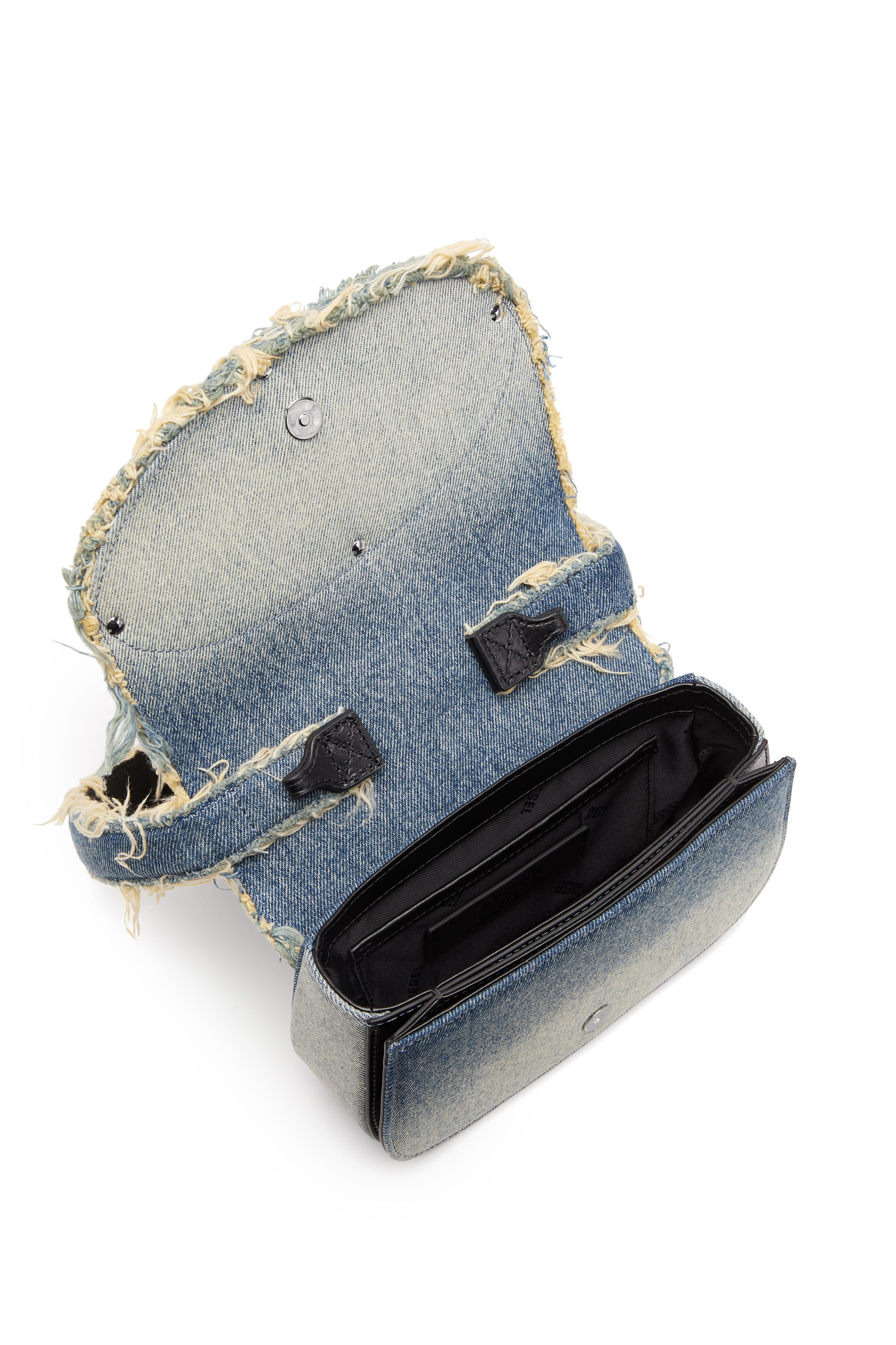 Diesel - 1DR, Damen 1DR-Ikonische Schultertasche aus Denim mit Strass in Blau - 4