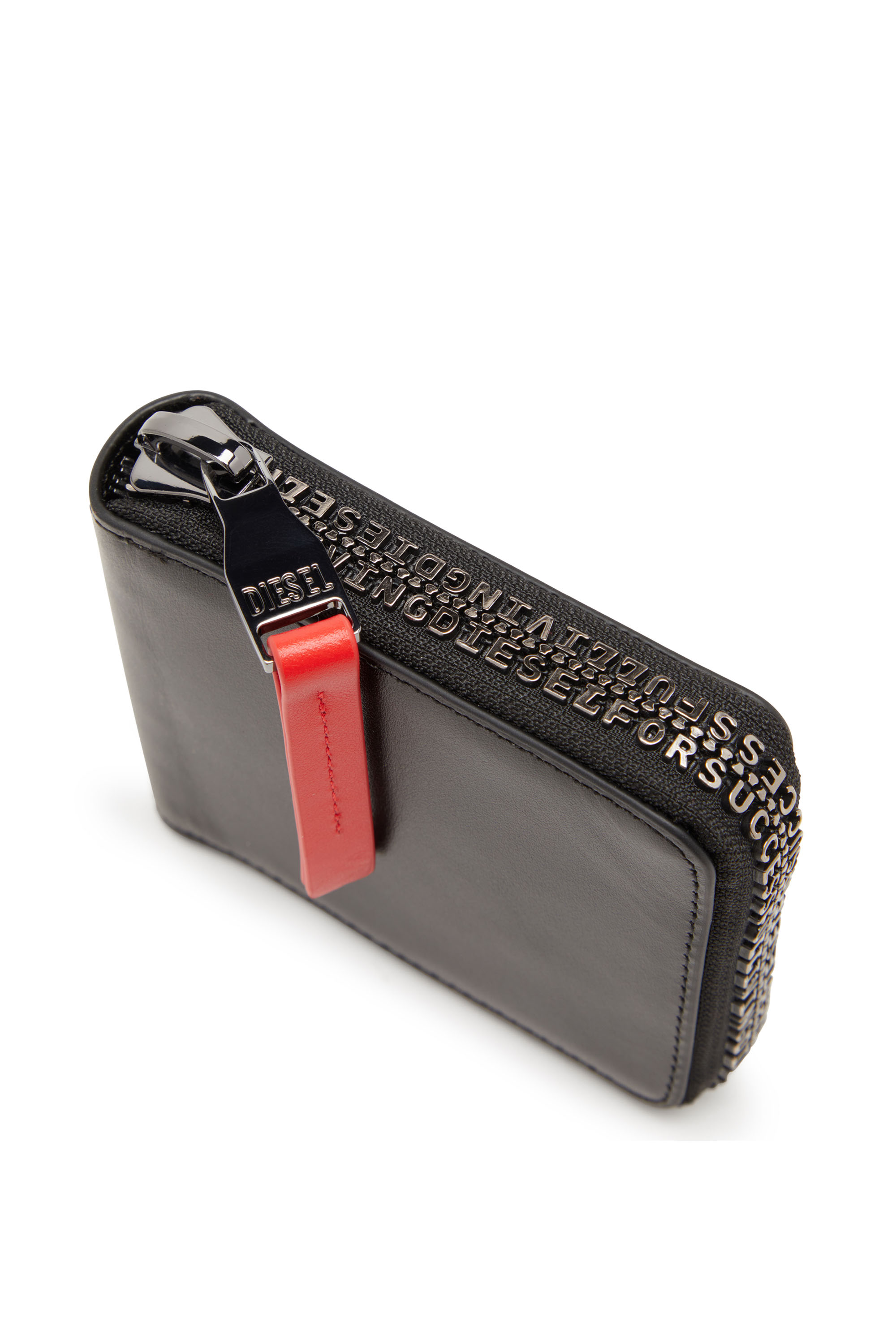 Diesel - ZIP-D BI-FOLD COIN ZIP XS, Portefeuille zippé en cuir avec zip à logo Homme in Noir - 4