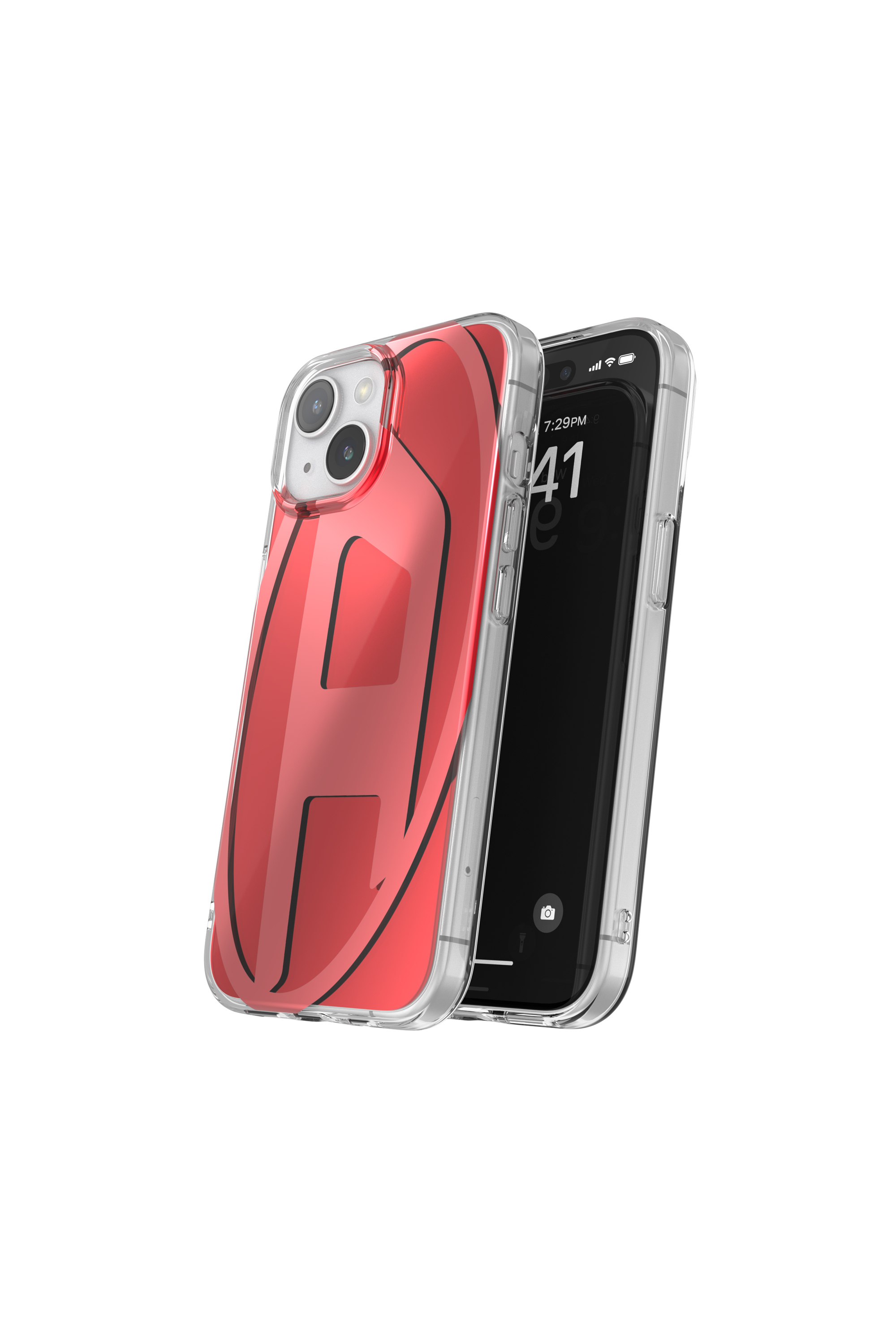 Diesel - 60043 AOP CASE, Unisex Oval D Case für iP 15 in Rot - 3