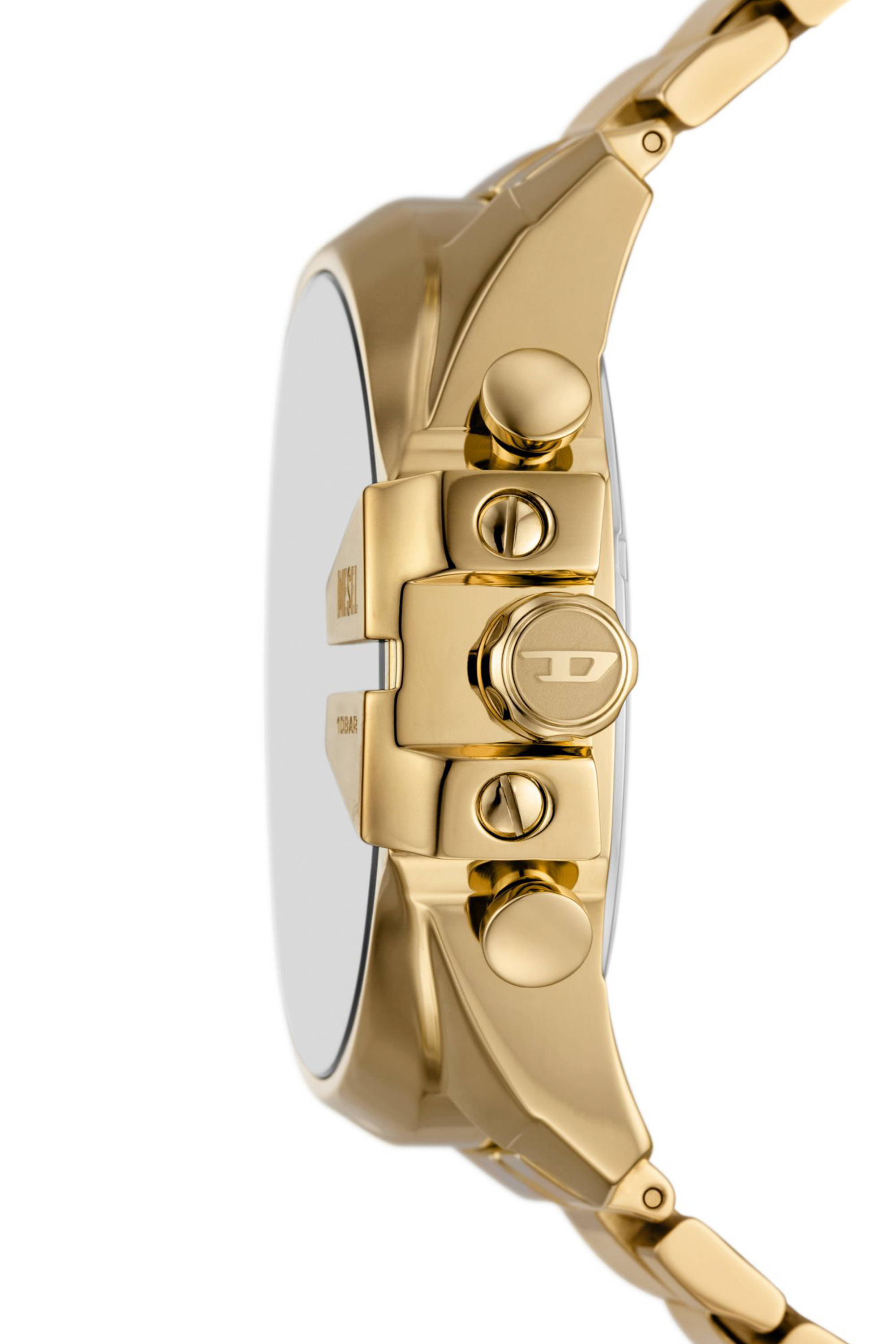 Diesel - DZ4662, Montre chronographe Mega Chief en acier inoxydable doré Homme in Doré - 3