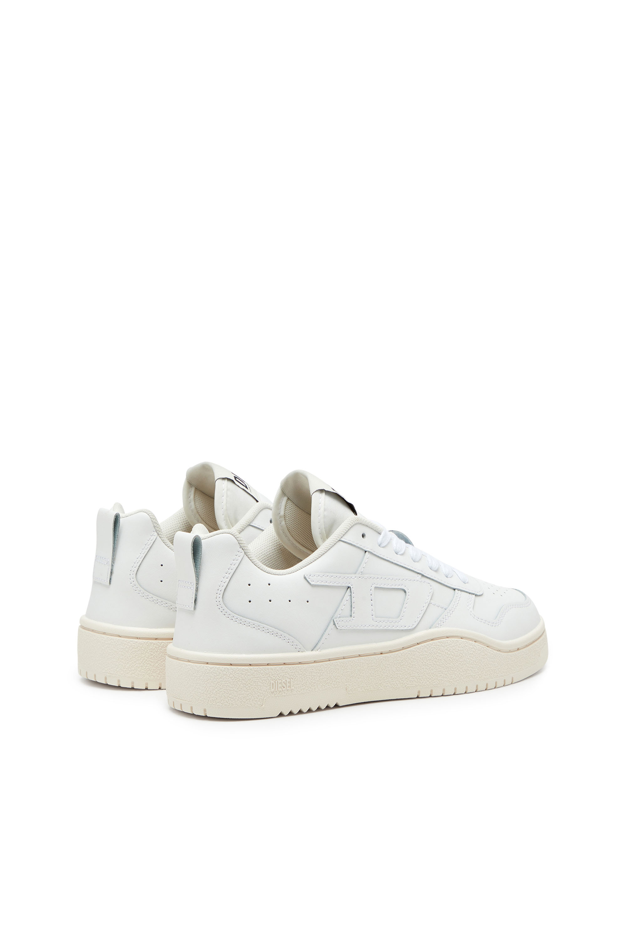 Diesel - S-UKIYO V2 LOW, Herren S-Ukiyo Low-Low Top-Sneakers aus Leder und Nylon in Weiß - 3