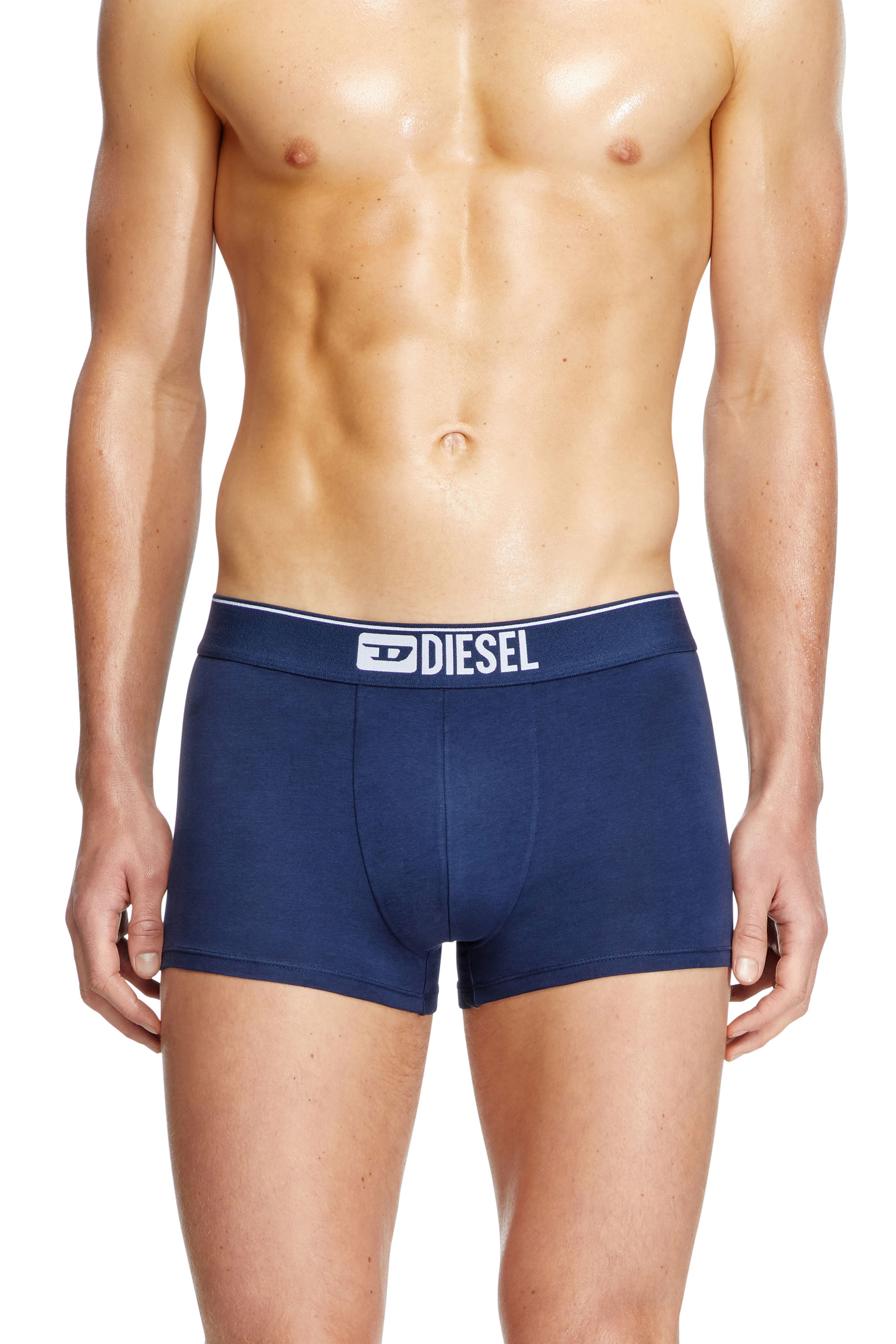 Diesel - UMBX-DAMIENTHREEPACK, Herren Einfarbige Retropants im Dreierpack in Weiss/Blau - 3