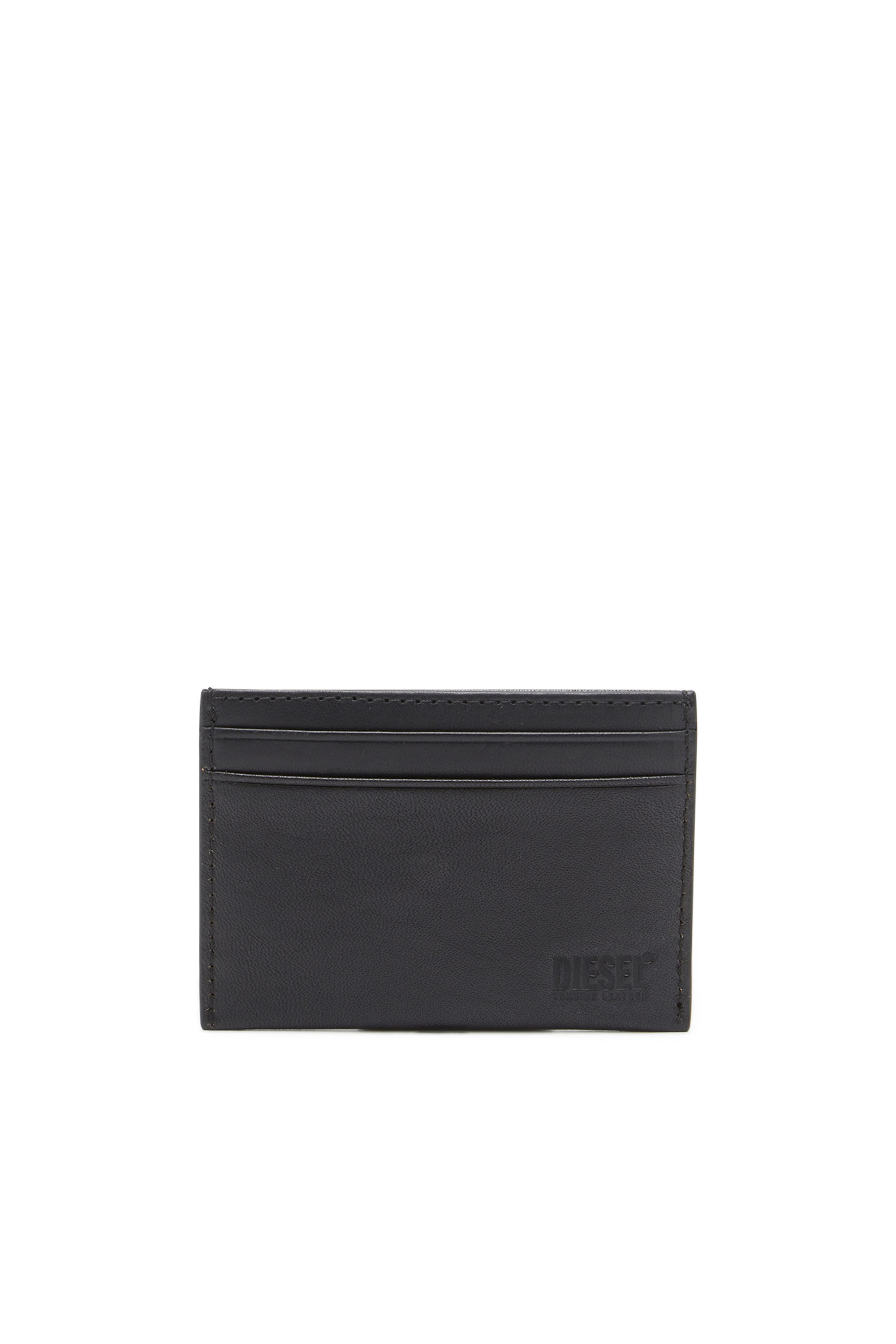 Diesel - DSL 3D EASY CARD HOLDER, Porte-cartes en cuir avec logo embossé Homme in Noir - 2
