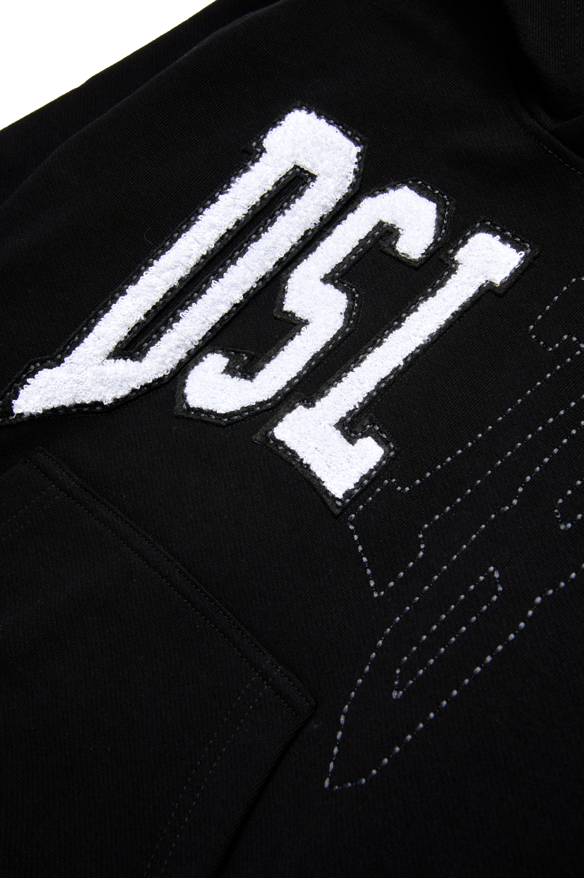 Diesel - SBOXTHOOD OVER, Sweat-shirt à capuche avec logo universitaire DSL 78 Homme in Noir - 4