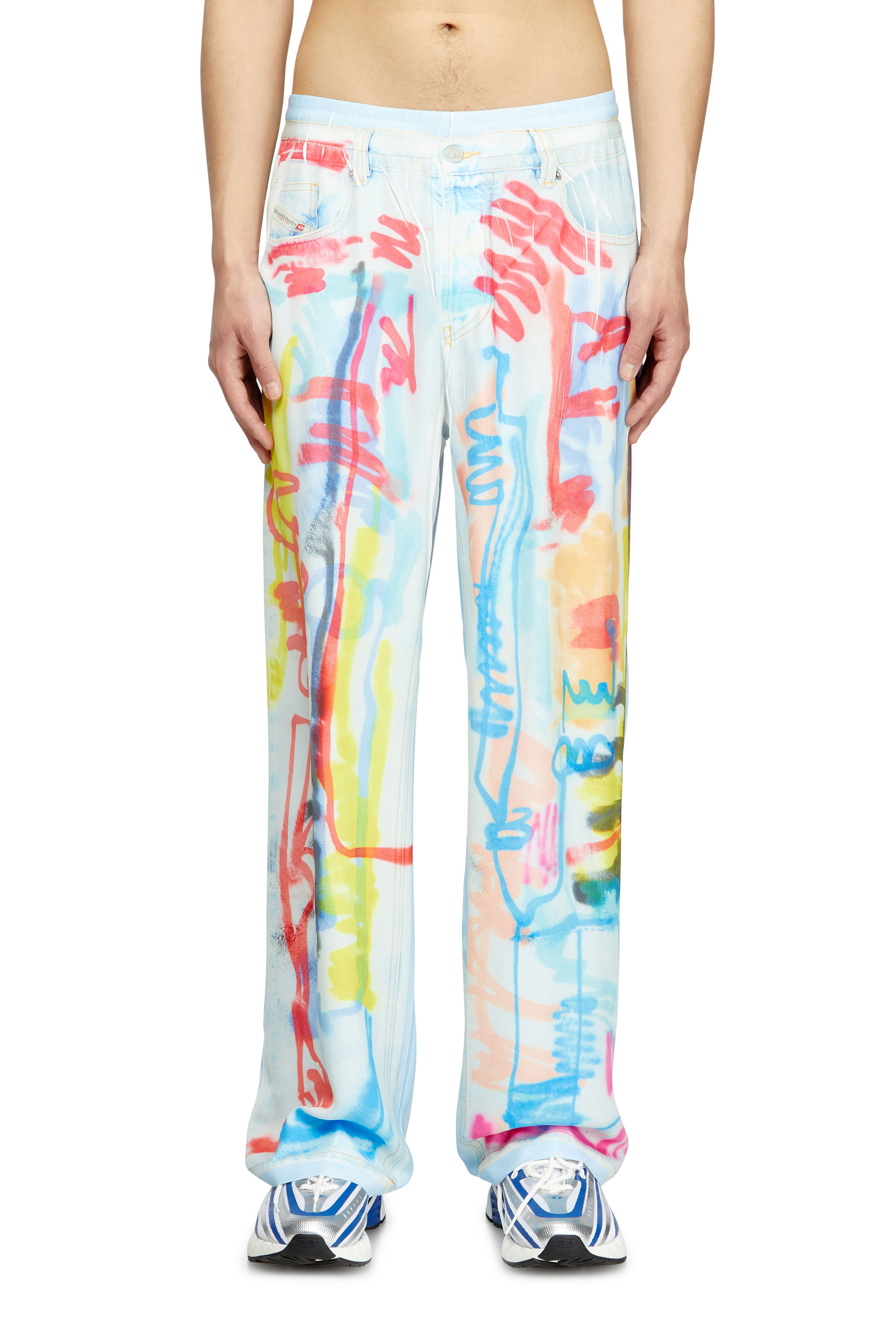 Diesel - P-AFTER-GRAFFITI-AFR, Pantalon avec fit relaxed et imprimé graffiti Mixte in Polychrome - 1