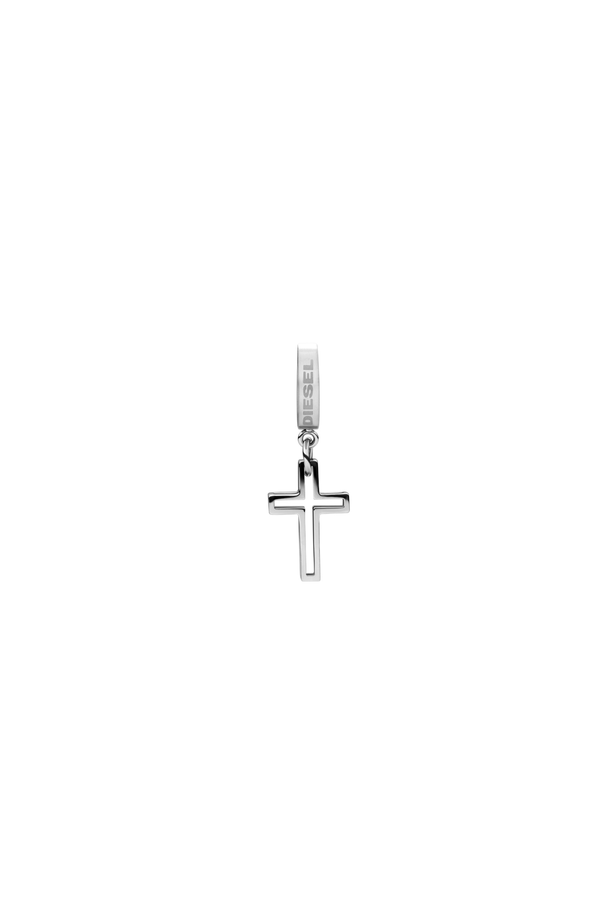 Diesel - DX1333, Unisex Edelstahlkreole in Silber - 2