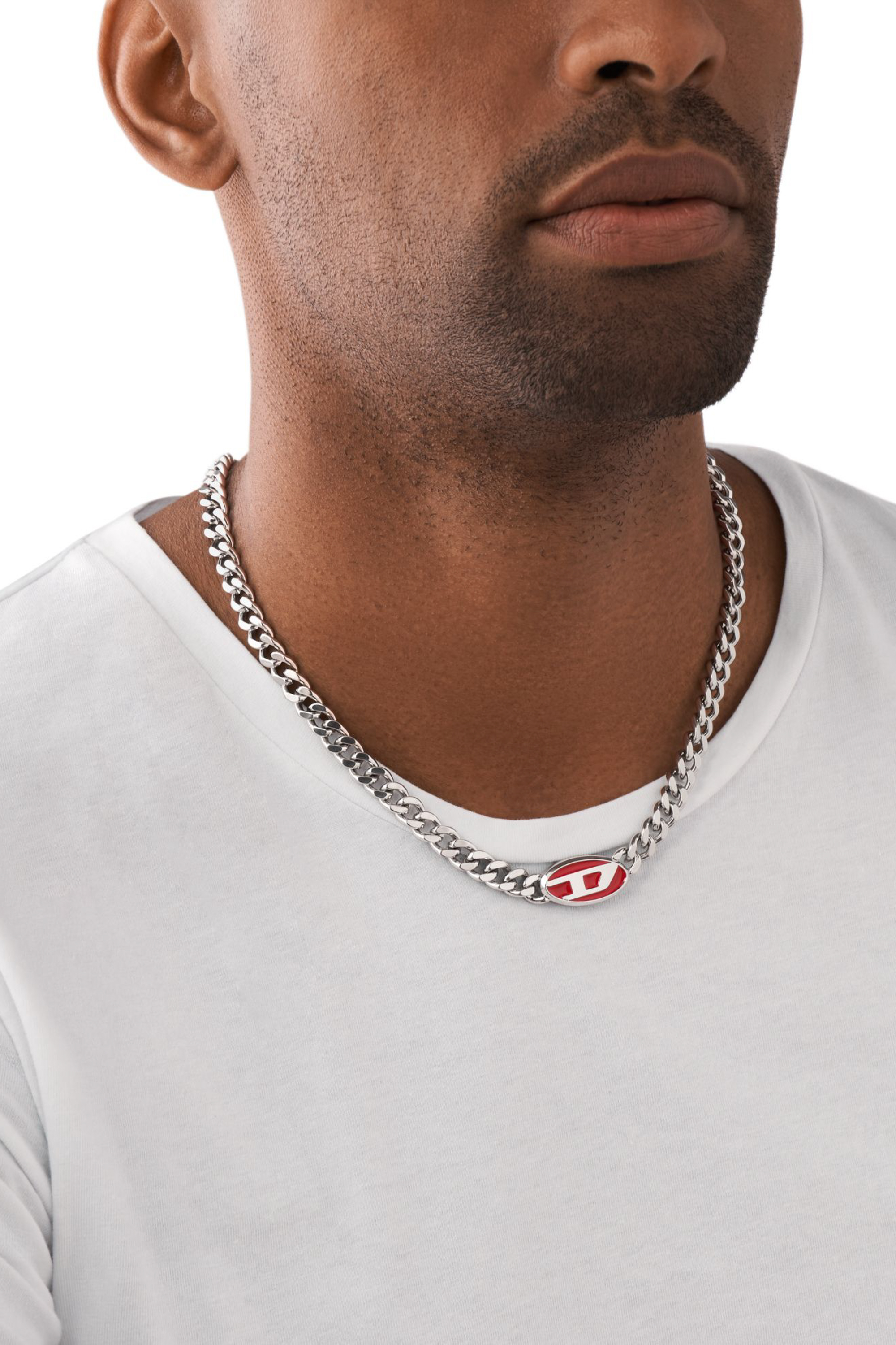 Diesel - DX1446, Collier chaîne en acier inoxydable Mixte in Gris argenté - 3